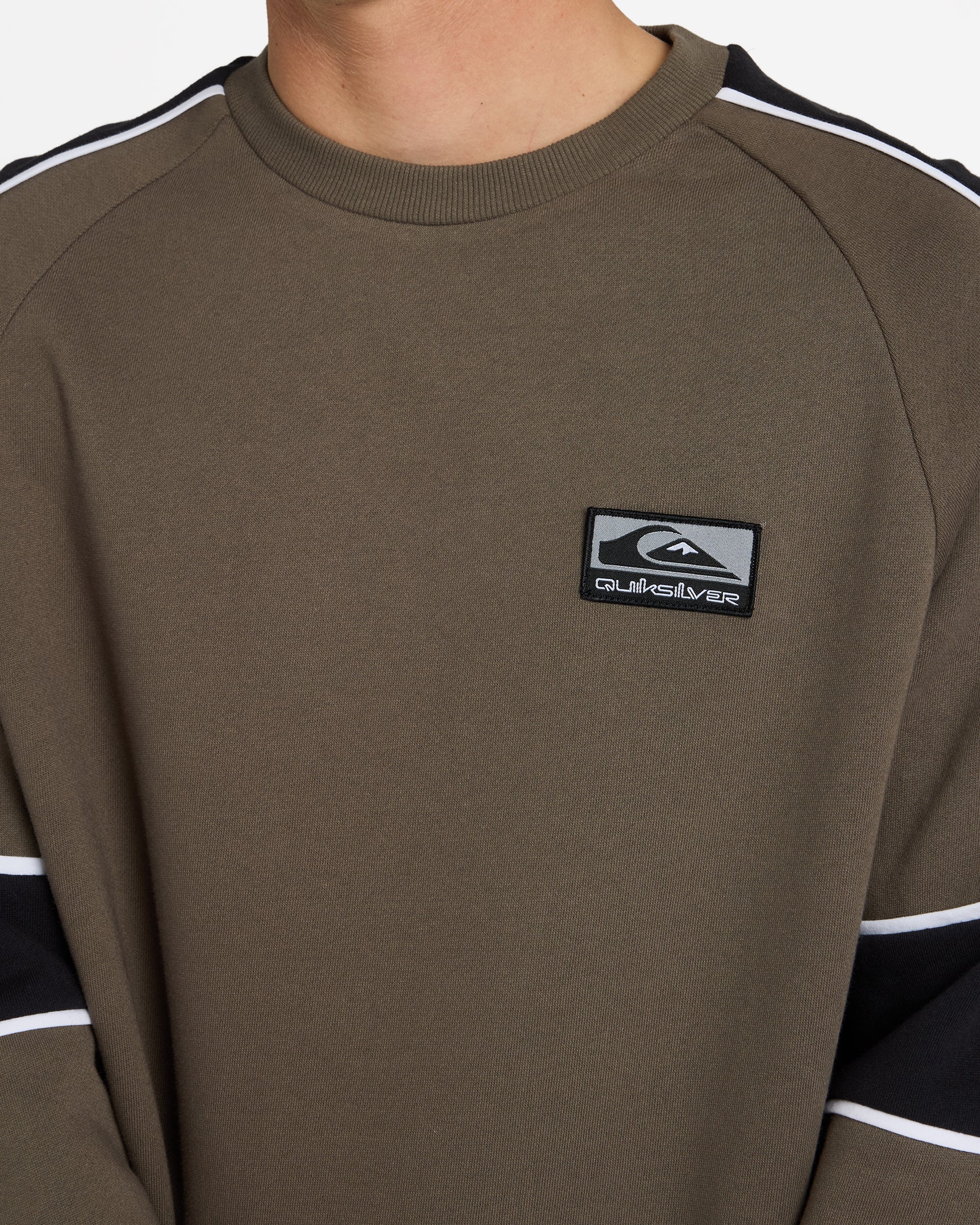 Mens Lines Panel Crew Neck