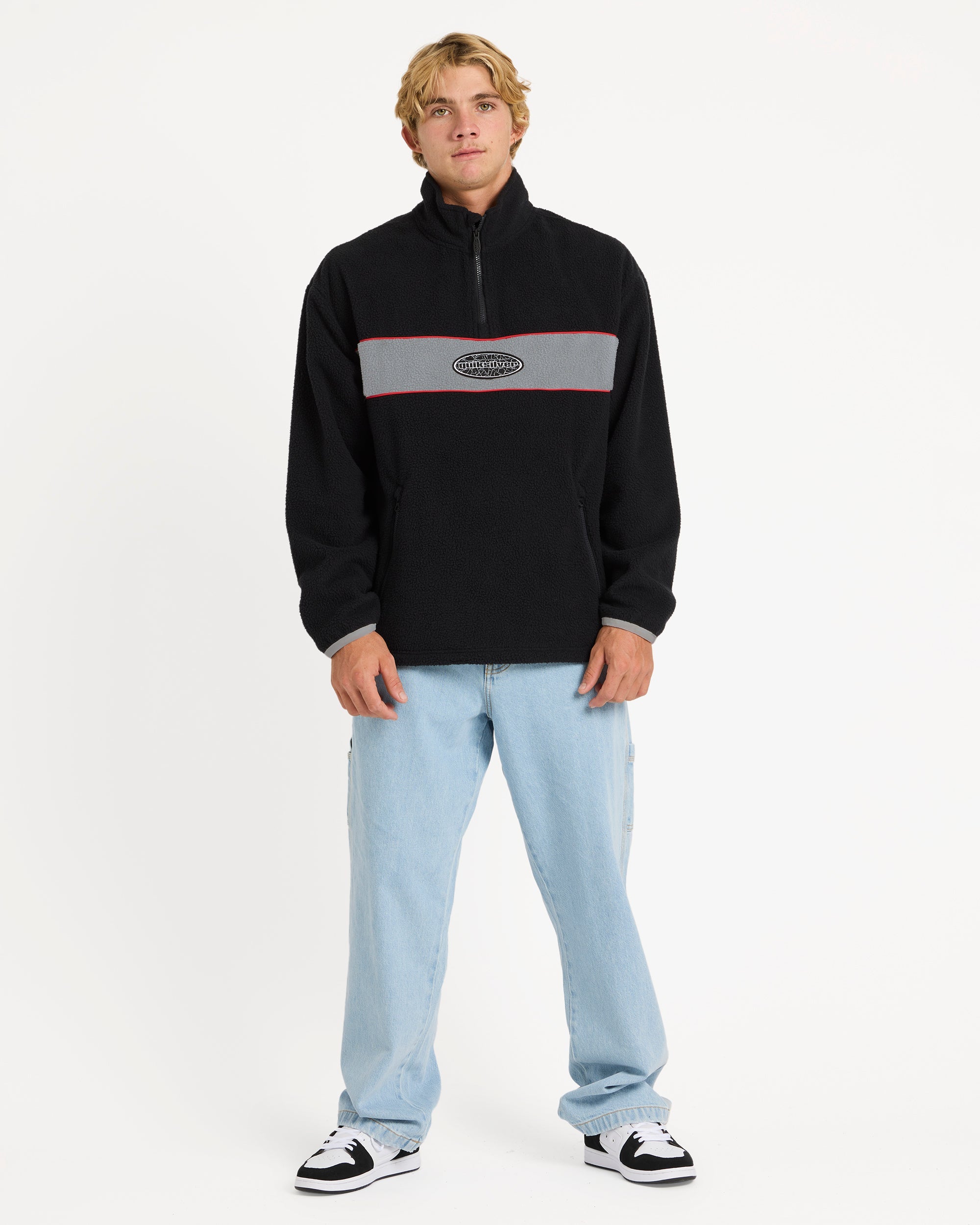 Mens Mercury Panel 1/4 Zip Fleece Jumper