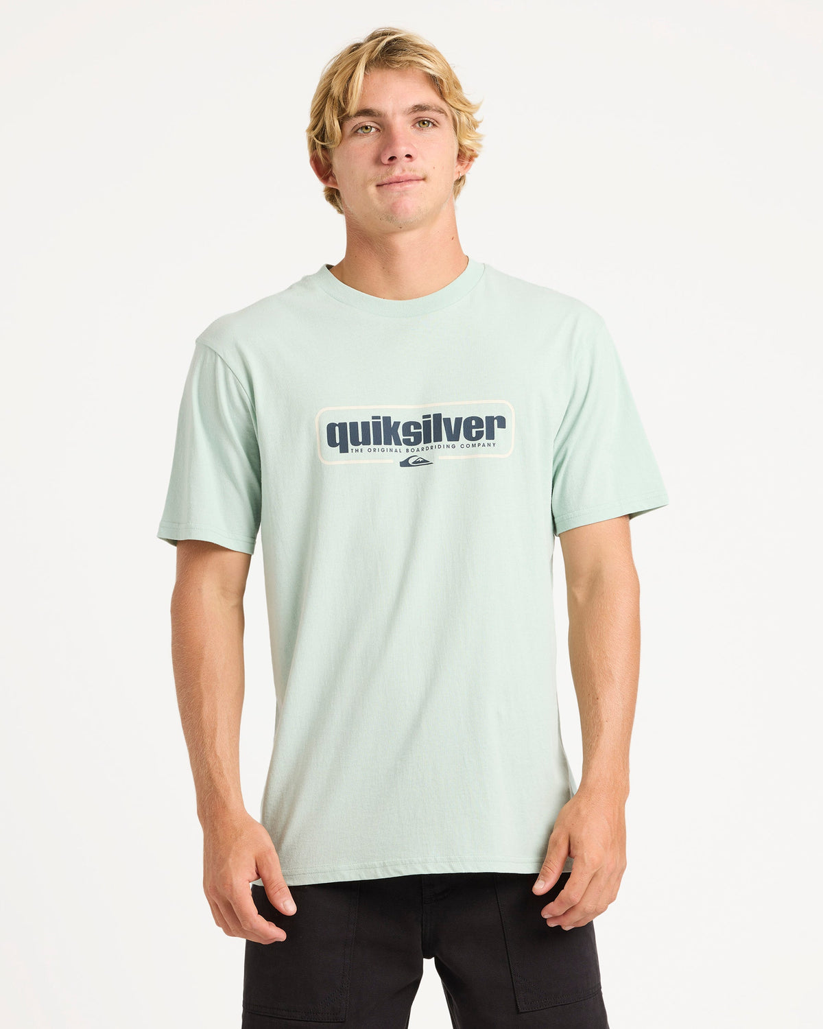 Mens Retro Box T-Shirt – Blue Haze – Quiksilver AU