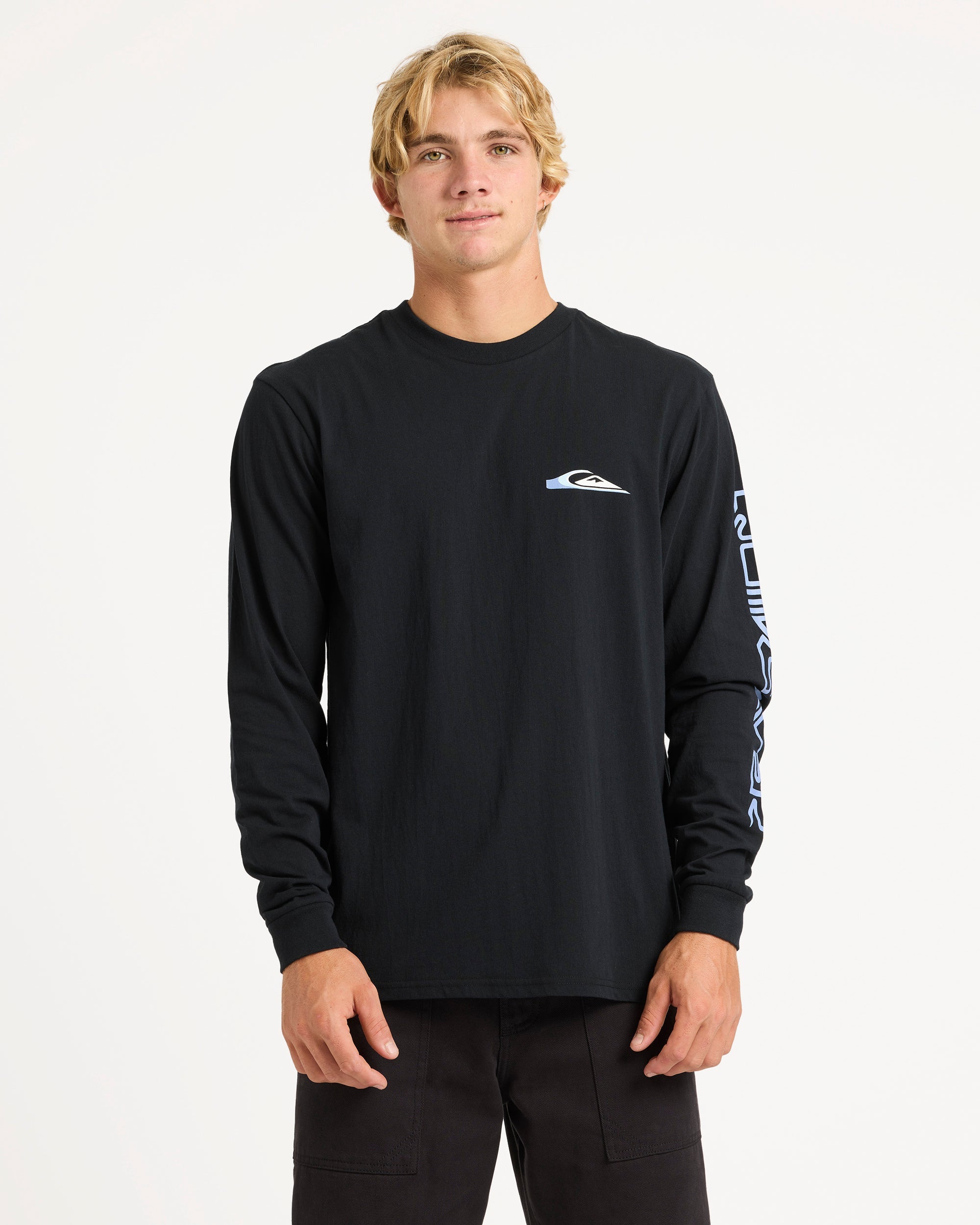 Mens Wrap Drive Long Sleeve T-Shirt – Black – Quiksilver AU
