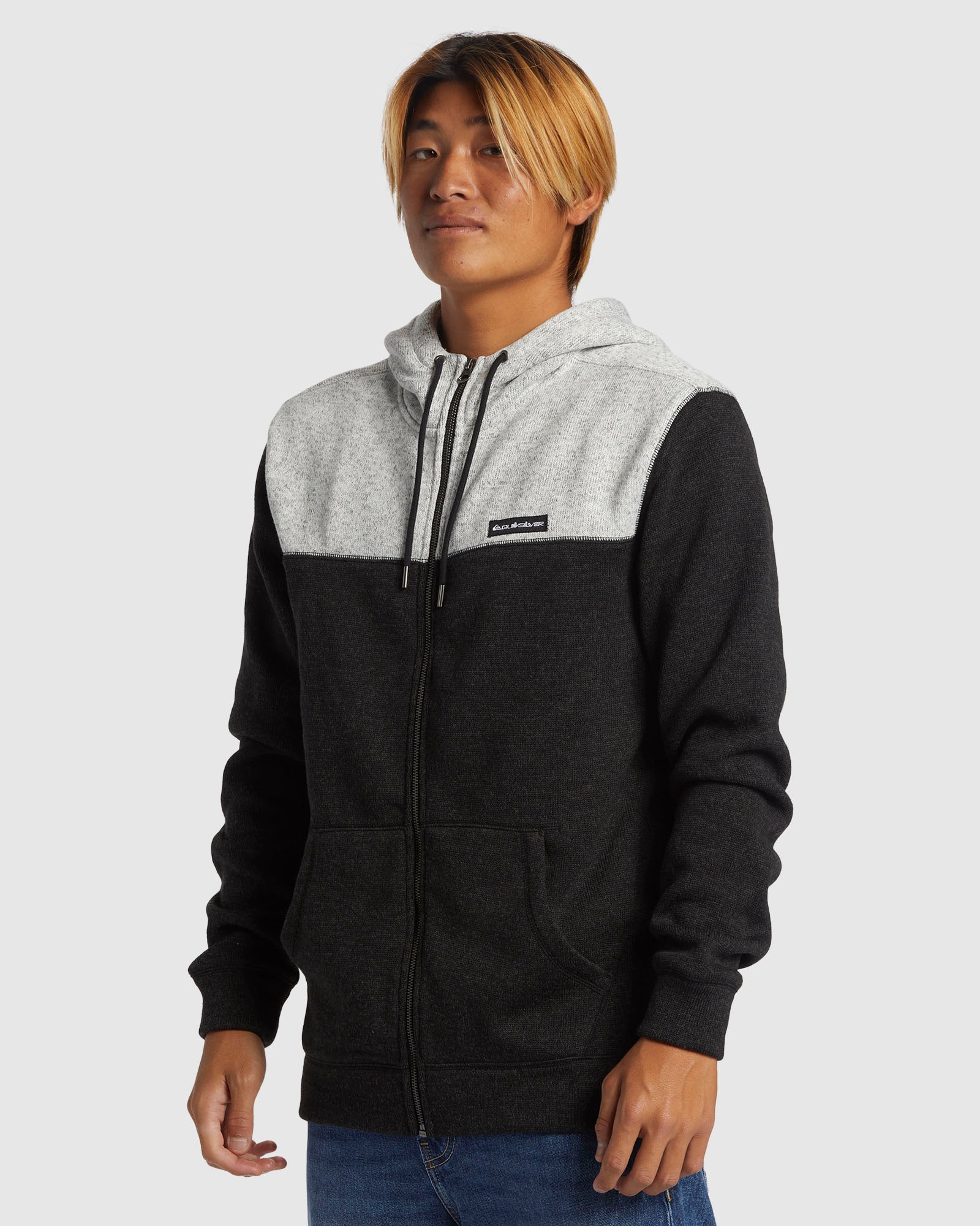Mens Keller Block Zip-Up Hoodie