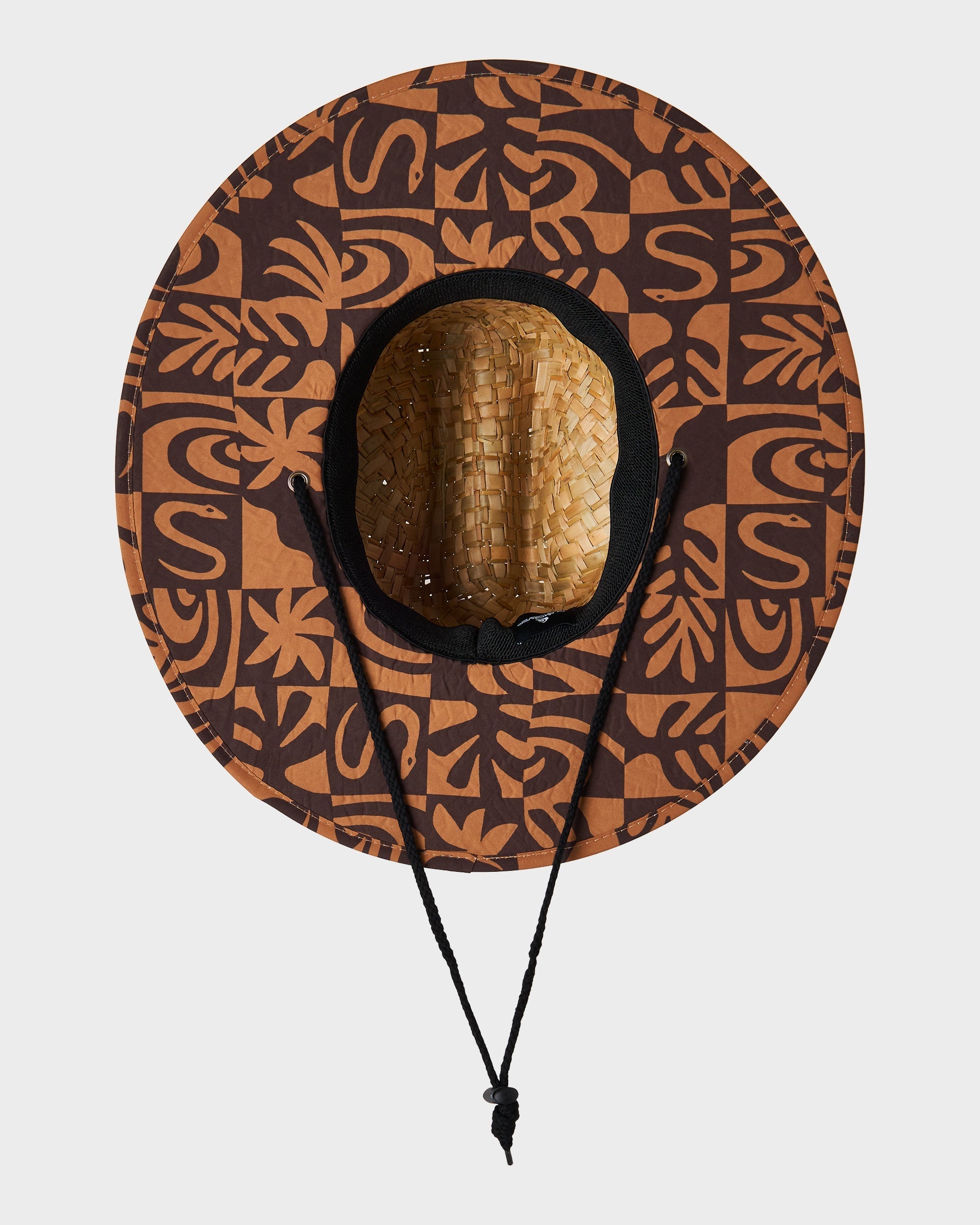 Mens Pierside Print Straw Hat