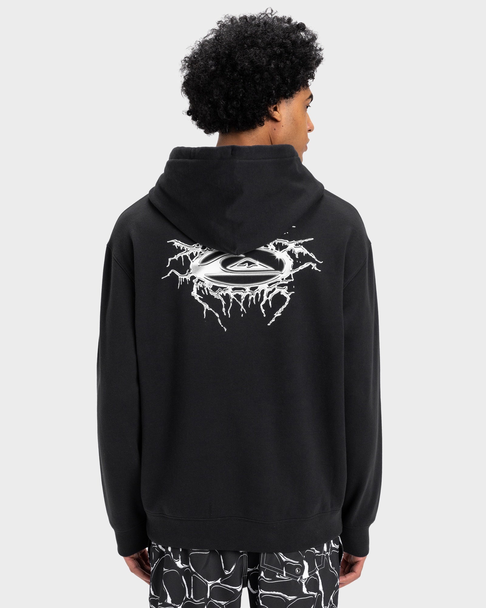 Mens Chrome Lightning Pullover Hoodie