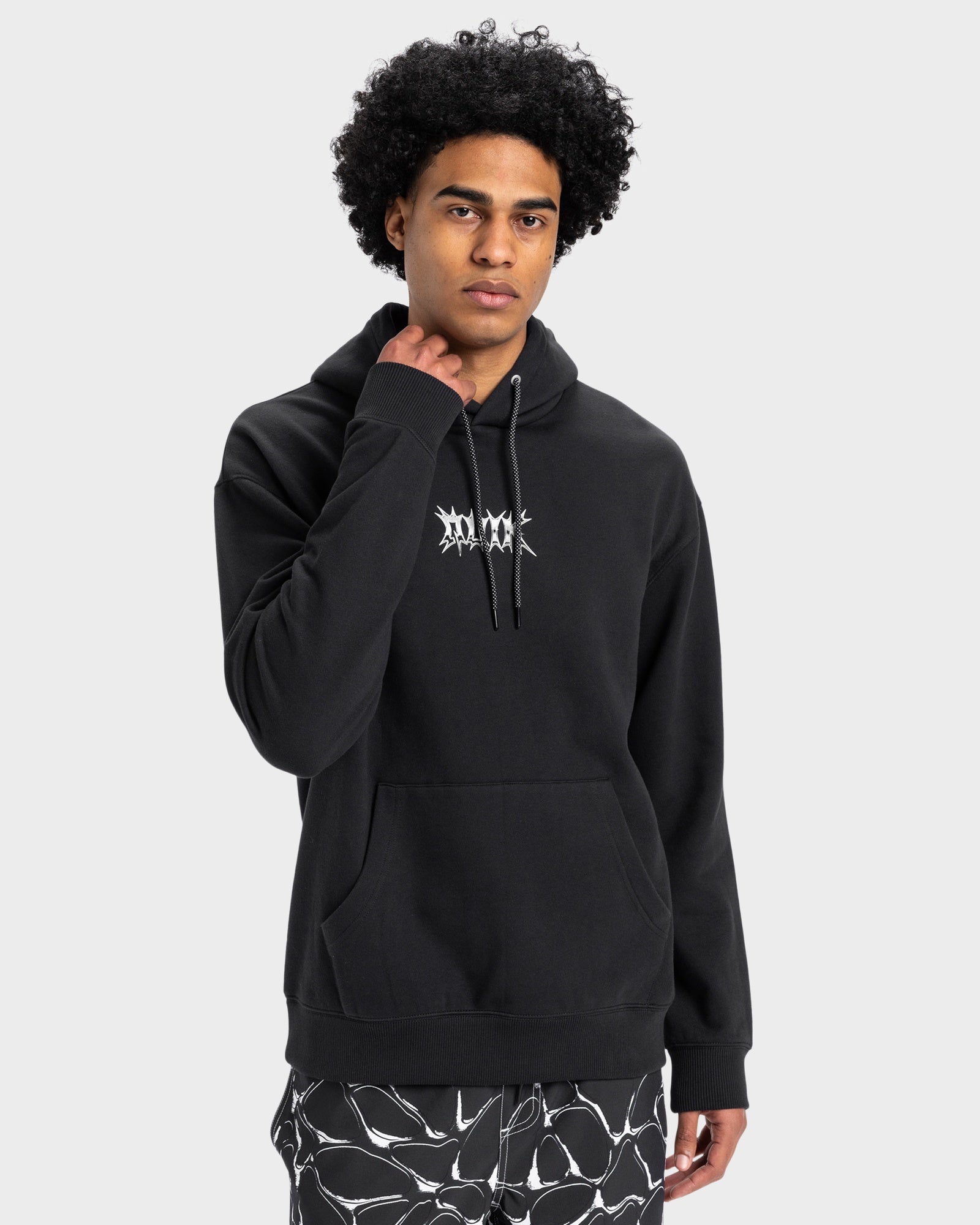 Mens Chrome Lightning Pullover Hoodie