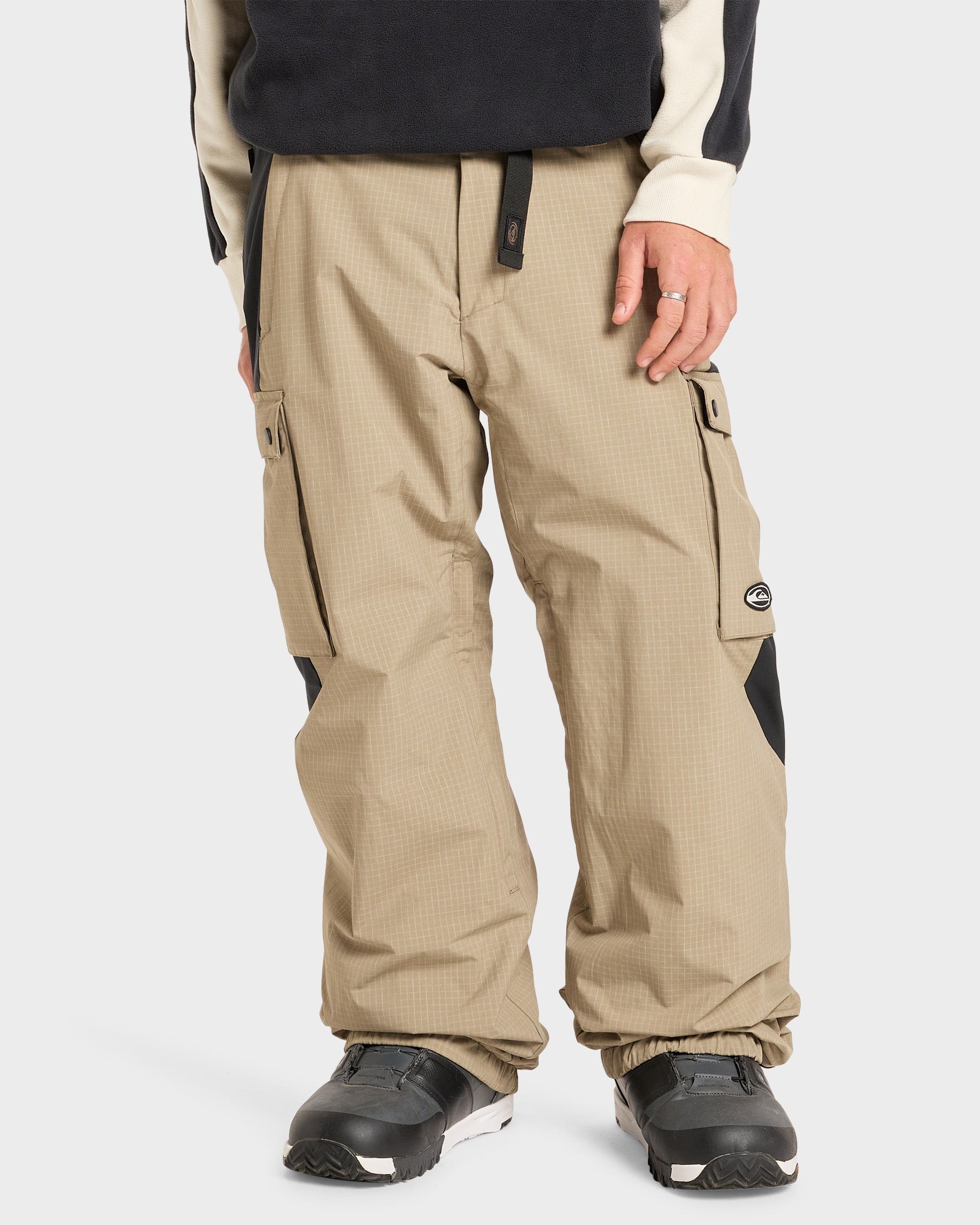 Mens Snow Down Cargo Snow Pants