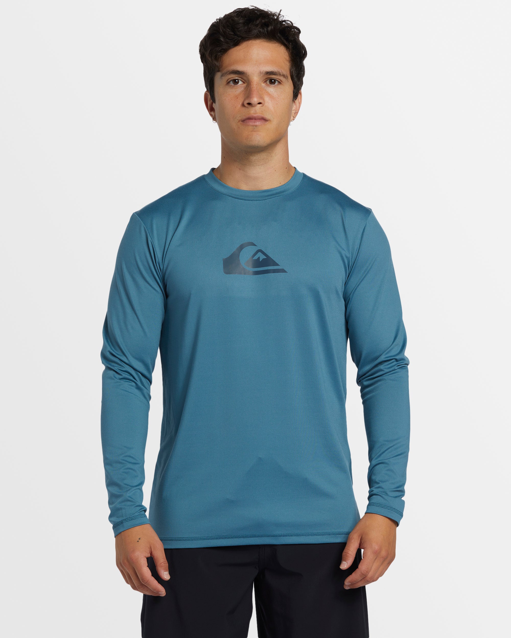 Mens Solid Streak Long Sleeve Upf 50 Surf T-Shirt – Quiksilver