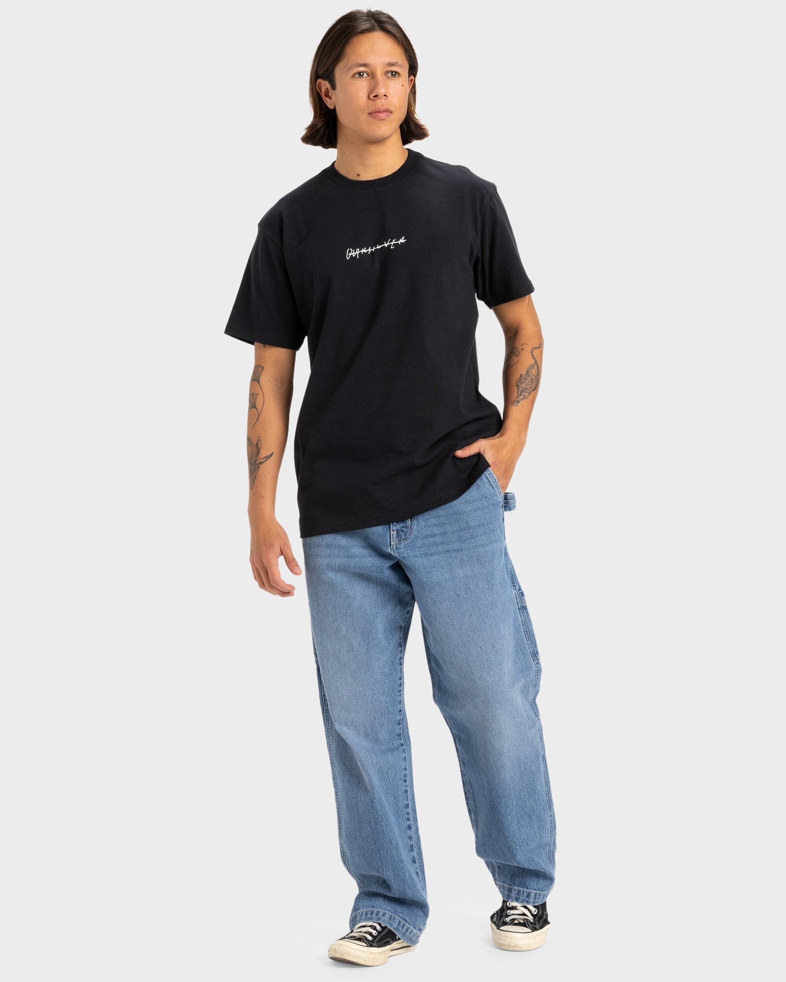 Mens Quiksilver Rushed Logo Dna T-Shirt