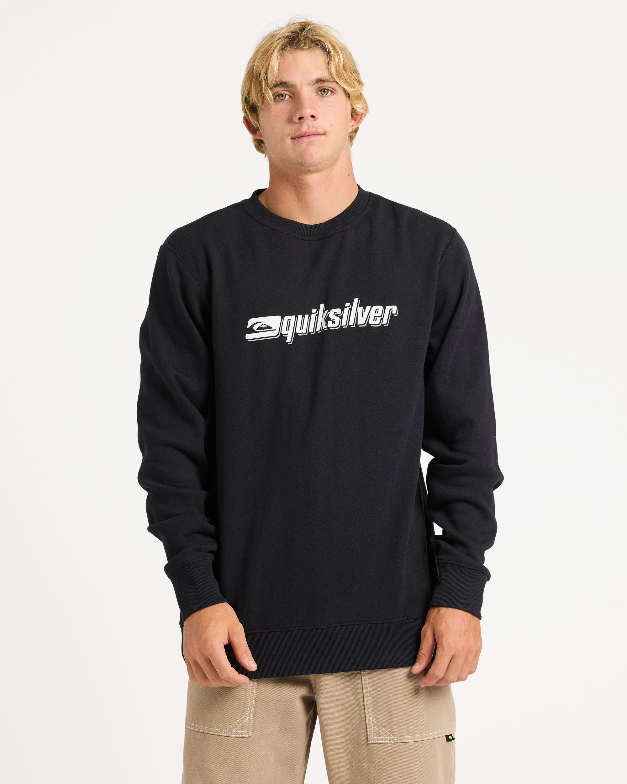 Mens Reflex Crew Neck – Black – Quiksilver AU