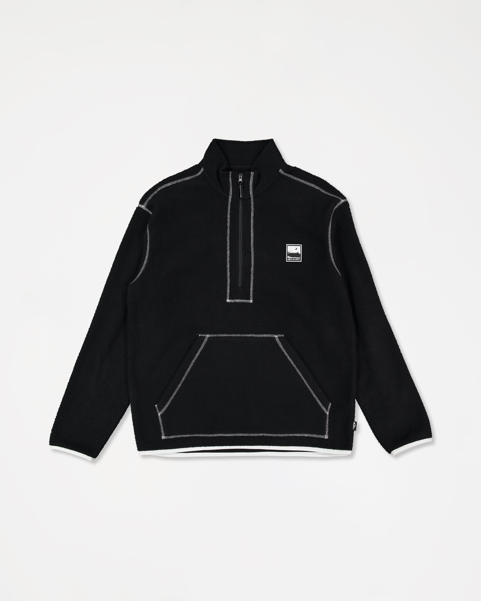 Mens Mercury Polar 1/2 Zip Fleece Jumper – Black – Quiksilver AU