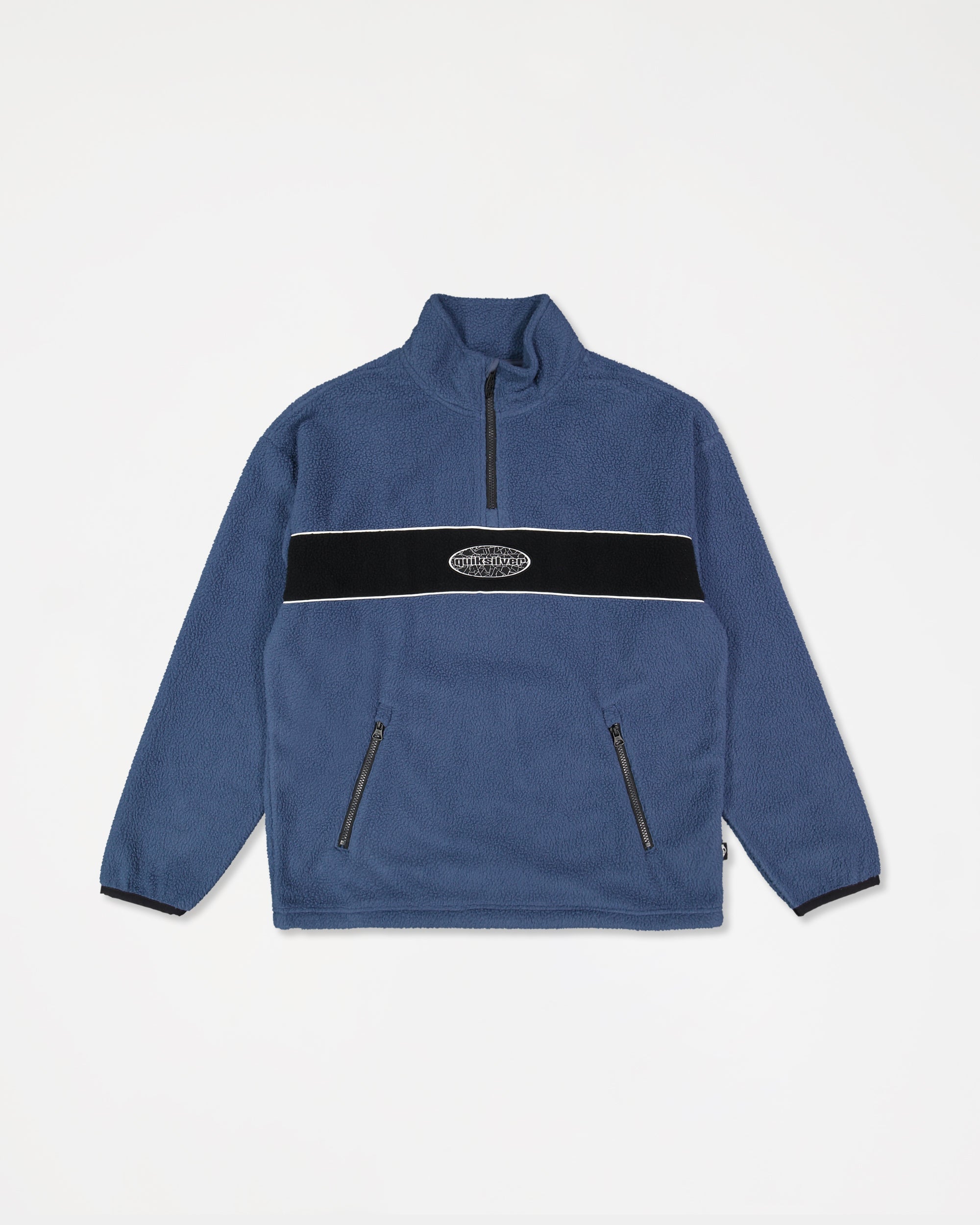 Mens Mercury Panel 1/4 Zip Fleece Jumper – Dark Denim – Quiksilver AU