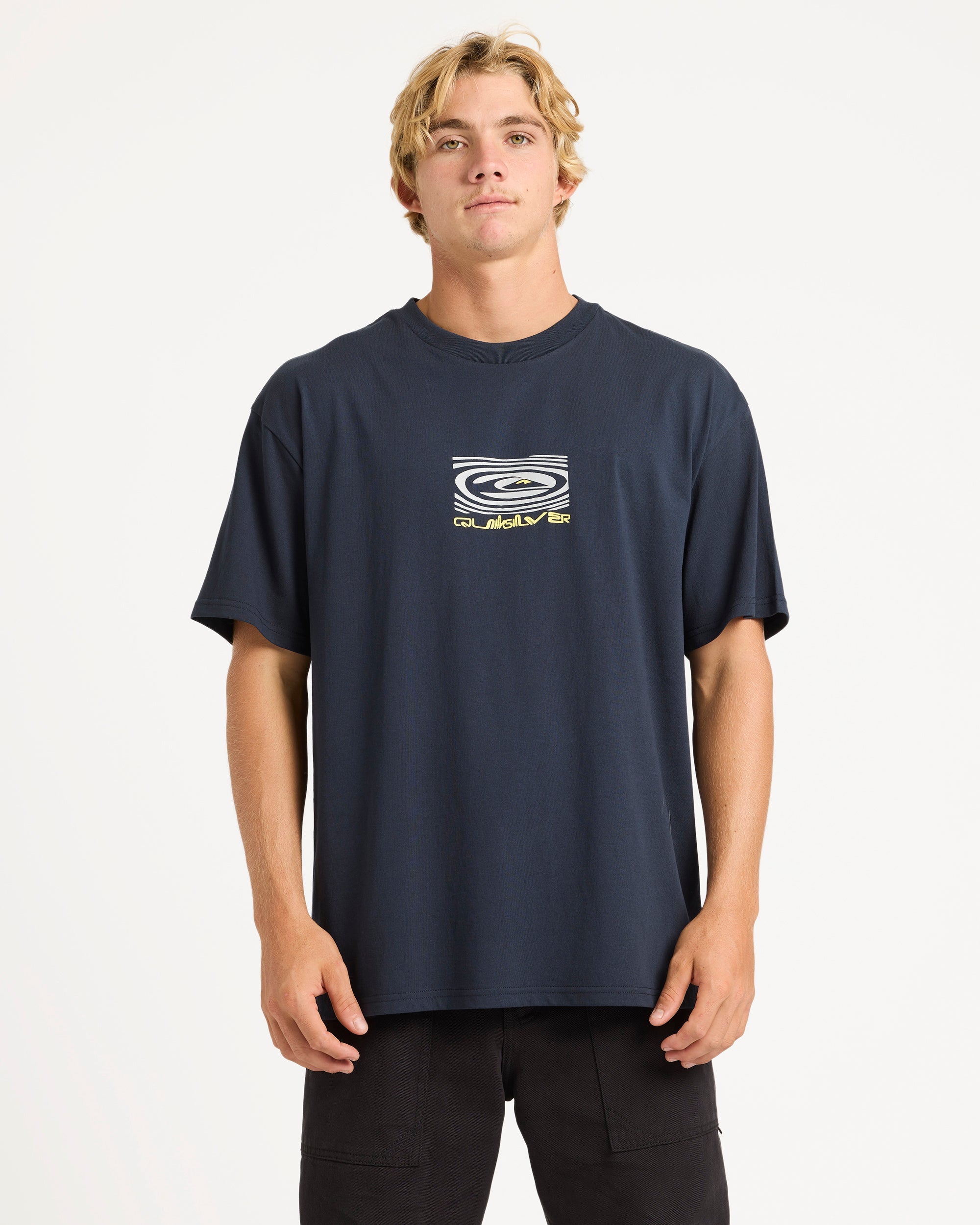 Mens Sea Drip T-Shirt – Dark Navy – Quiksilver AU