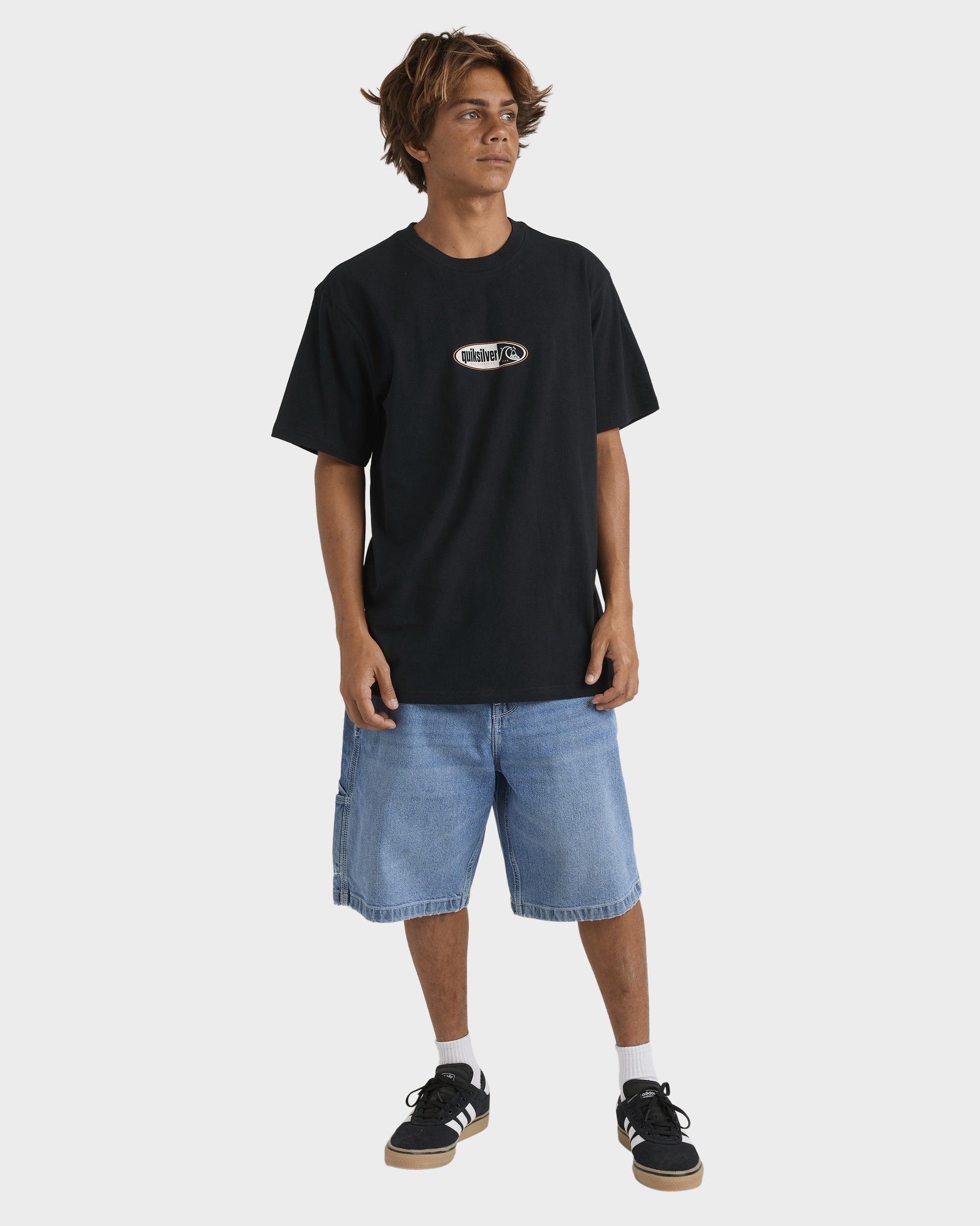 Mens Channel Fix T-Shirt – Black – Quiksilver AU