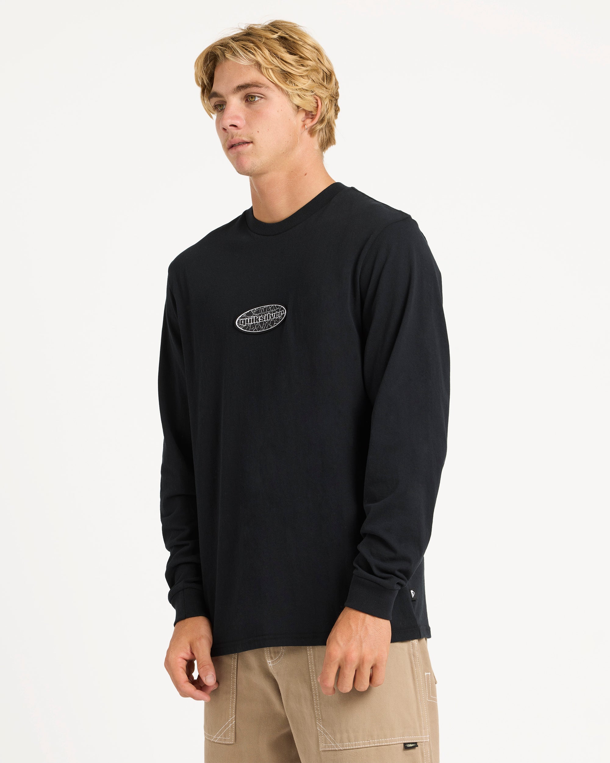 Mens Shattered Long Sleeve T-Shirt – Black – Quiksilver AU