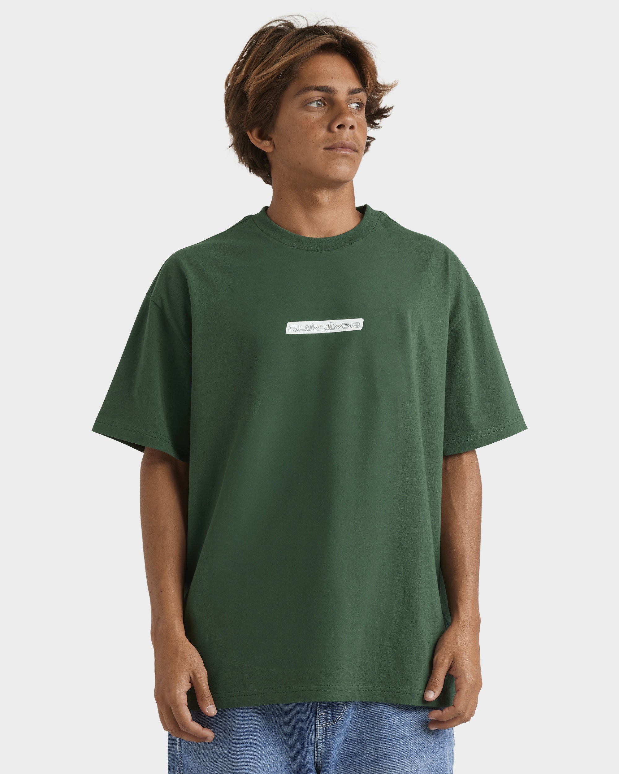 Mens World Force T-Shirt – Trekking Green – Quiksilver AU