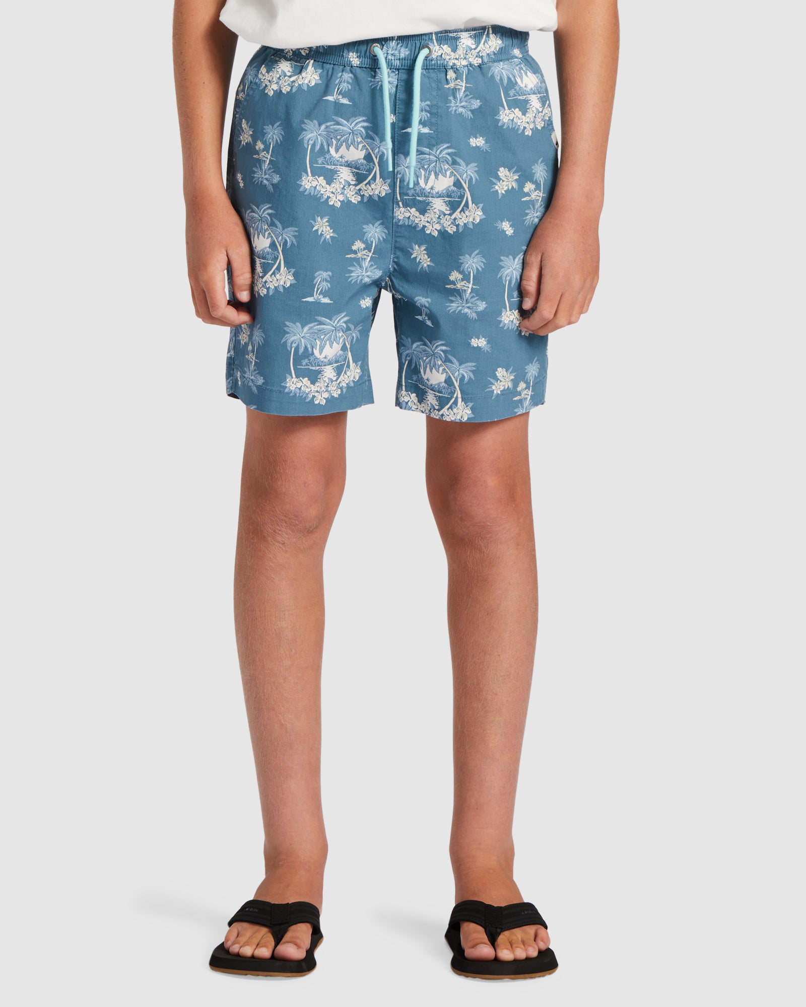 Boys 8-16 Palm Spritz Elasticated Waist Walk Shorts