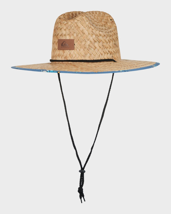 Mens Pierside Print Straw Hat