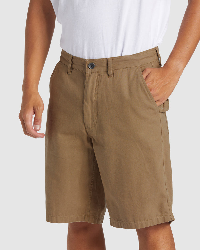 Capenter Shortz Mens Carpenter Baggy Walk Shorts - TIMBER WOLF | Quiksilver