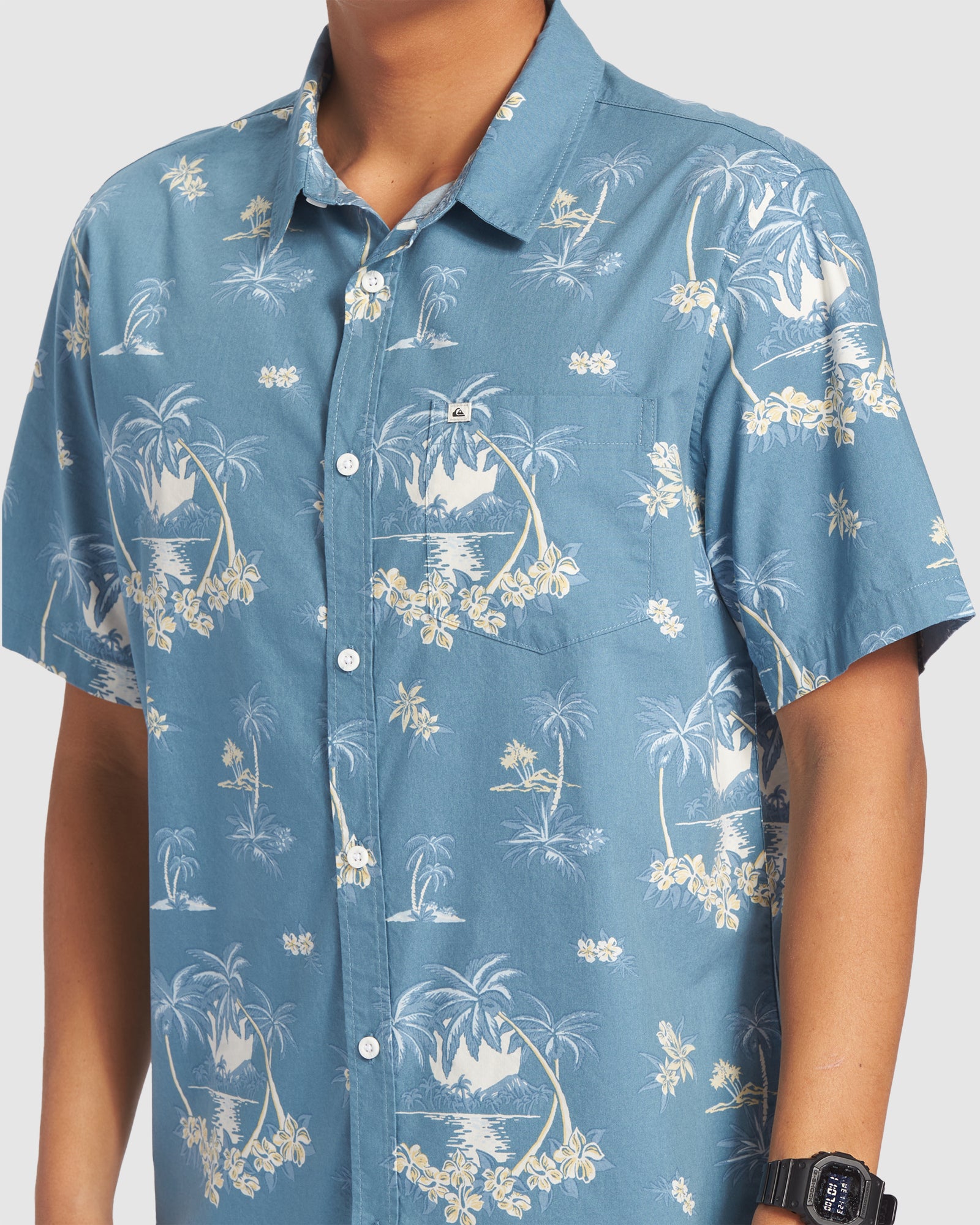 Mens Palm Spritz Short Sleeve Shirt
