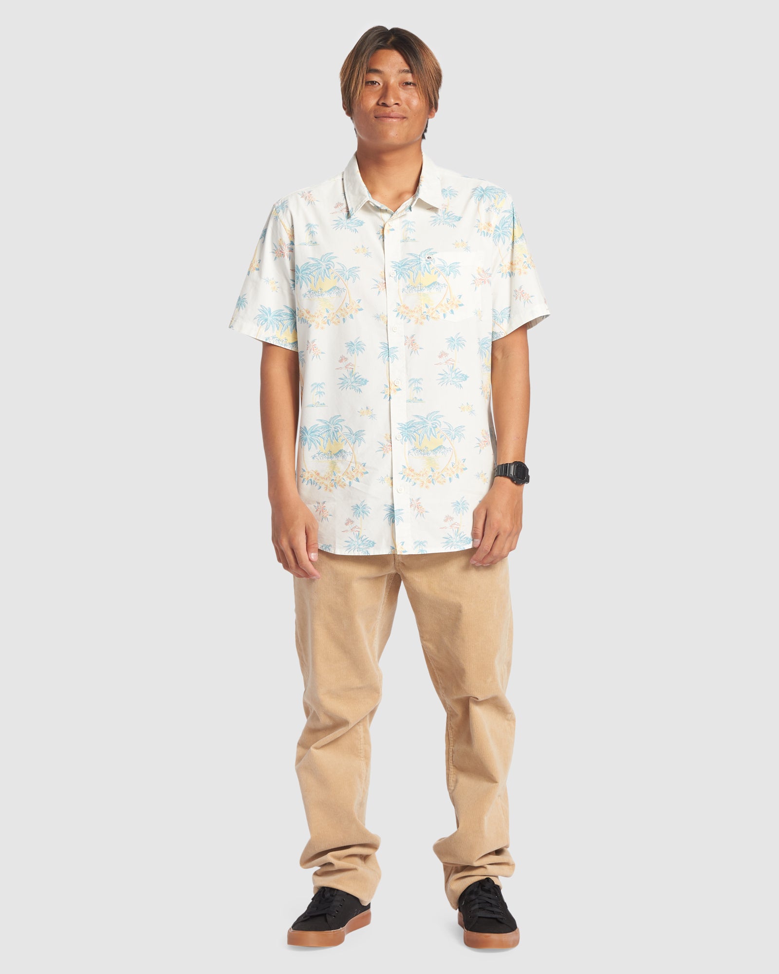 Mens Palm Spritz Short Sleeve Shirt