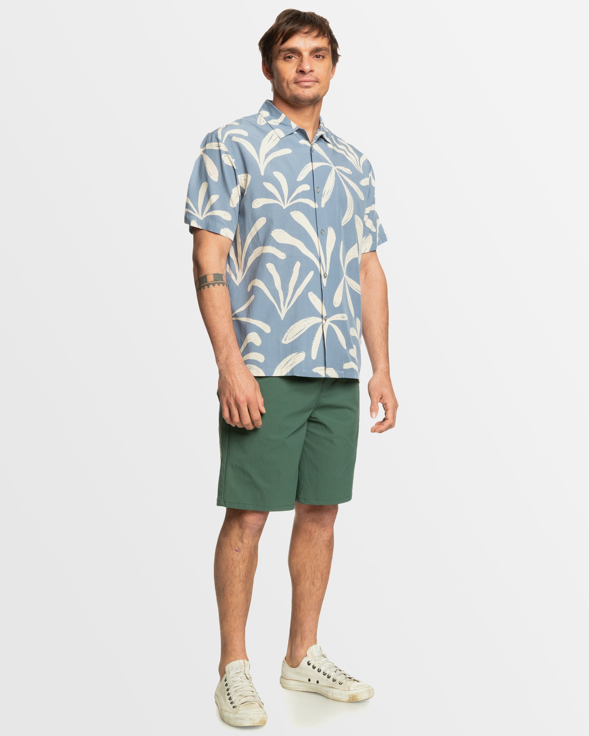 Mens Abstract Island Shirt – Flint Stone Abstract Island Ss