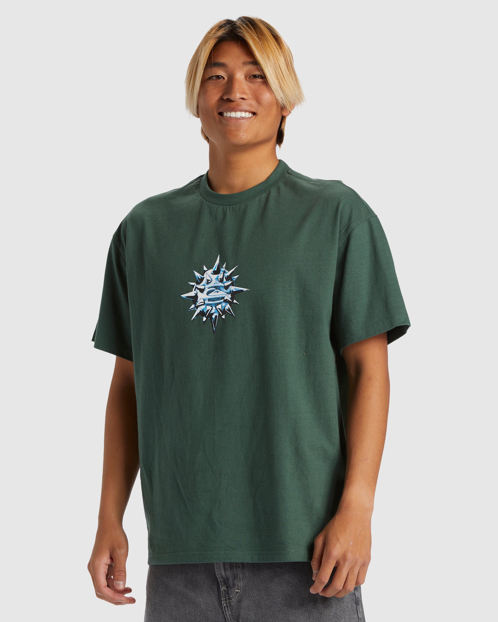 Mens Spike Ball Short Sleeve T-Shirt – Forest – Quiksilver AU