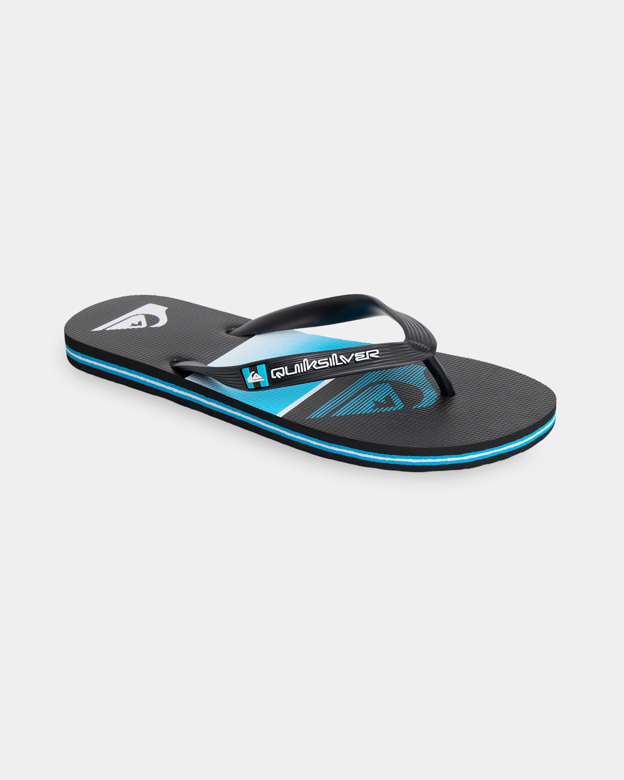 QUIKSILVER AQUAα タッパー XL Mens Moncata Slab Thongs – Black/blue – Quiksilver AU