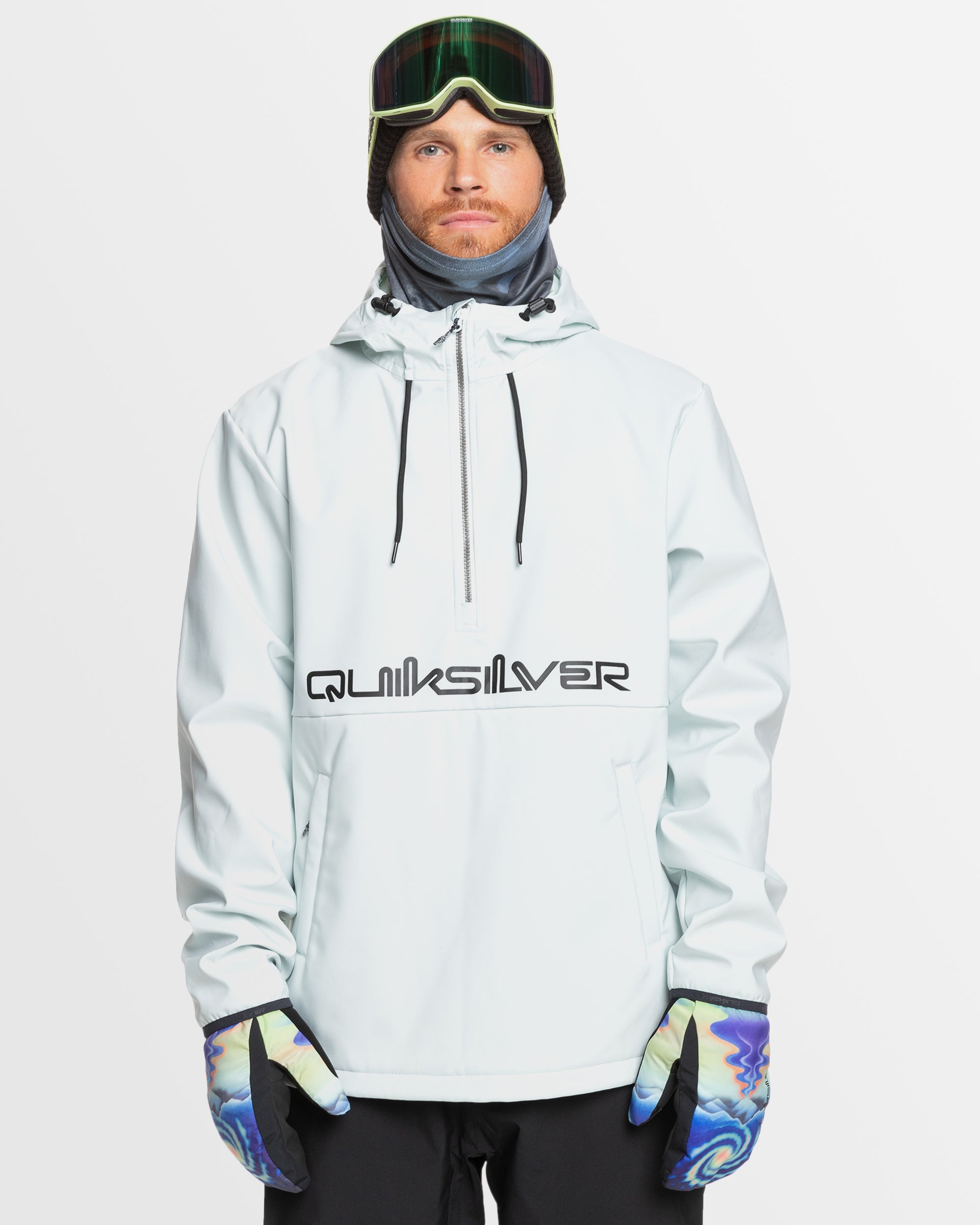 na.e Hoodie Half Coat フーディハーフコート　ホワイト Mens Live For The Ride Half Zip Hoodie – Ice Flow – Quiksilver AU