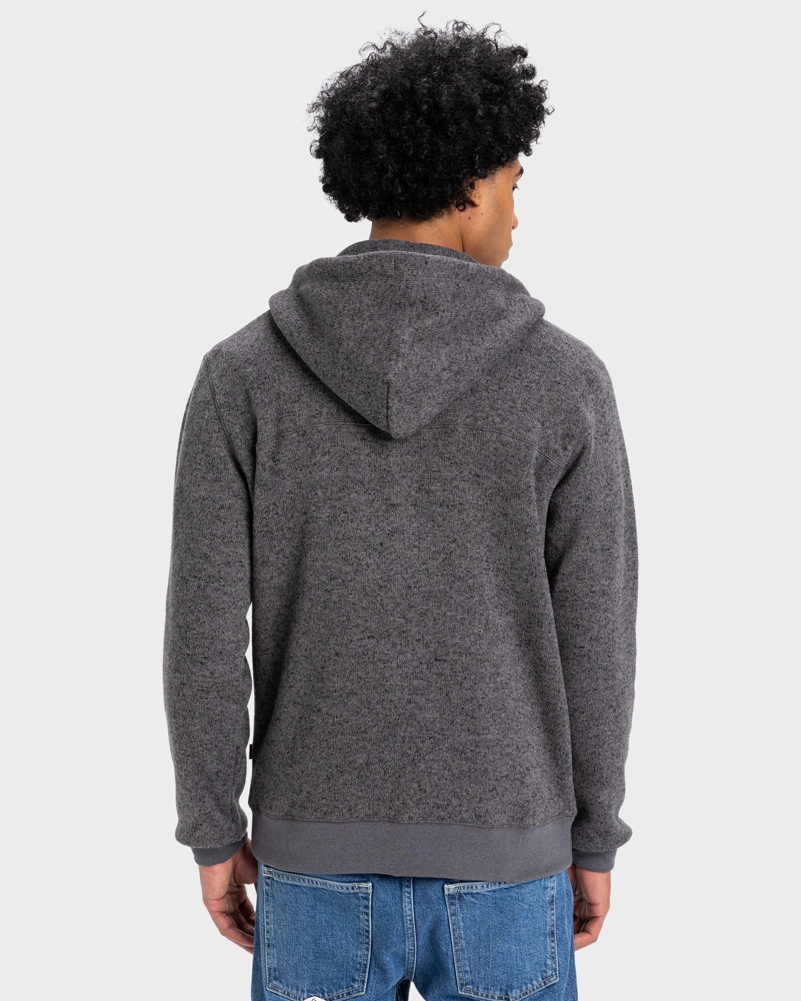 Mens Keller Block Zip-Up Hoodie – Dark Grey Heather – Quiksilver AU