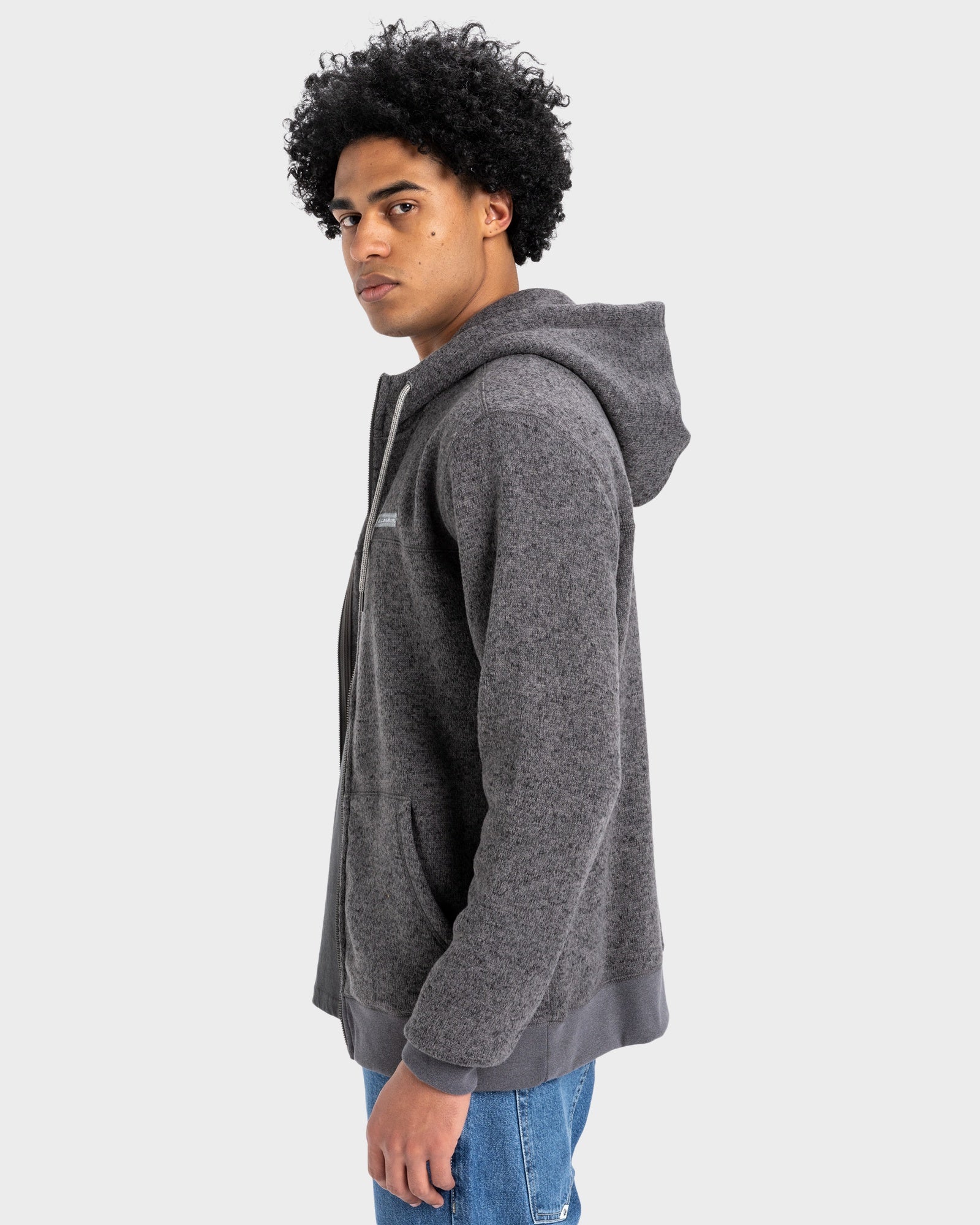 Mens Keller Block Zip-Up Hoodie
