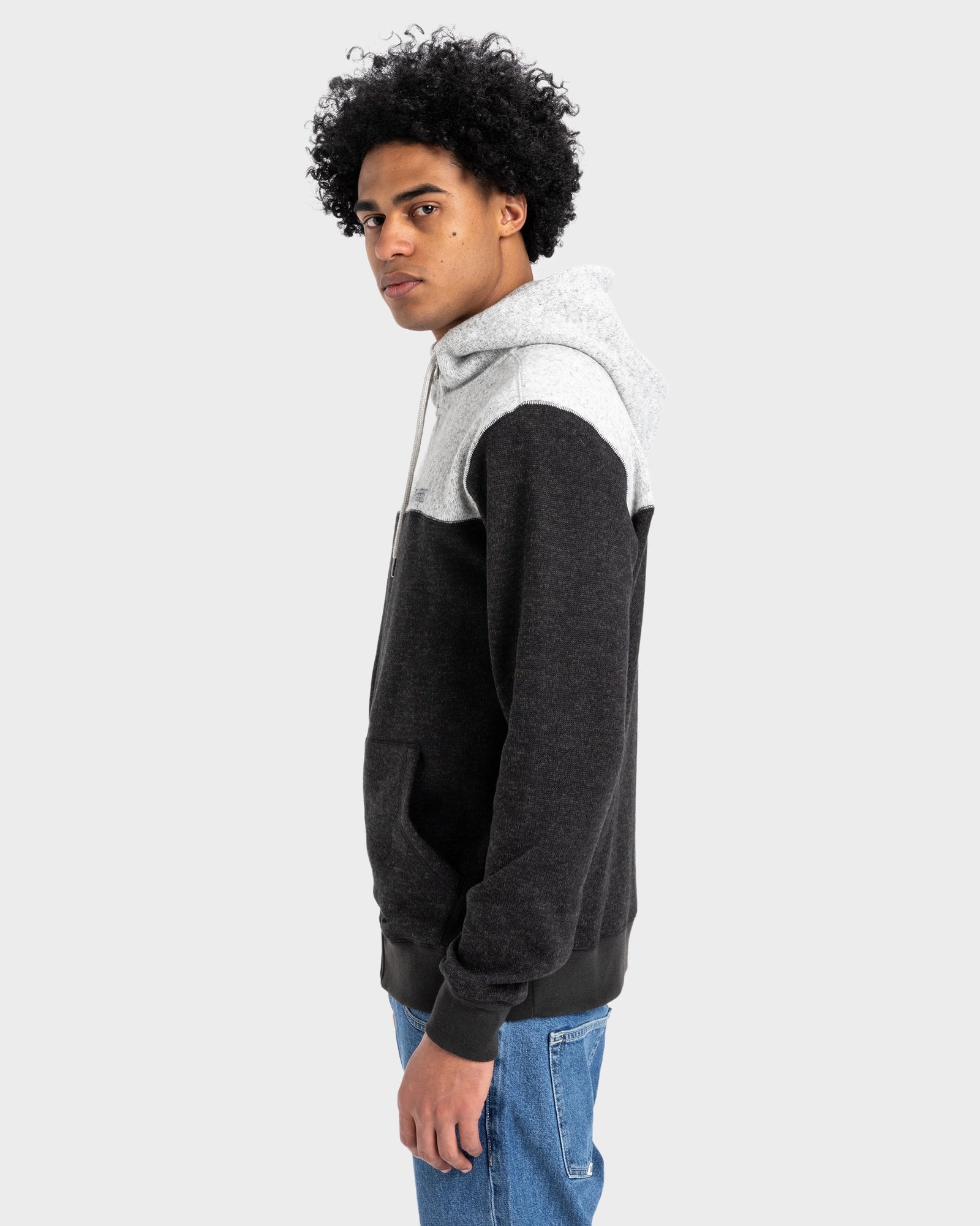 Mens Keller Block Zip-Up Hoodie