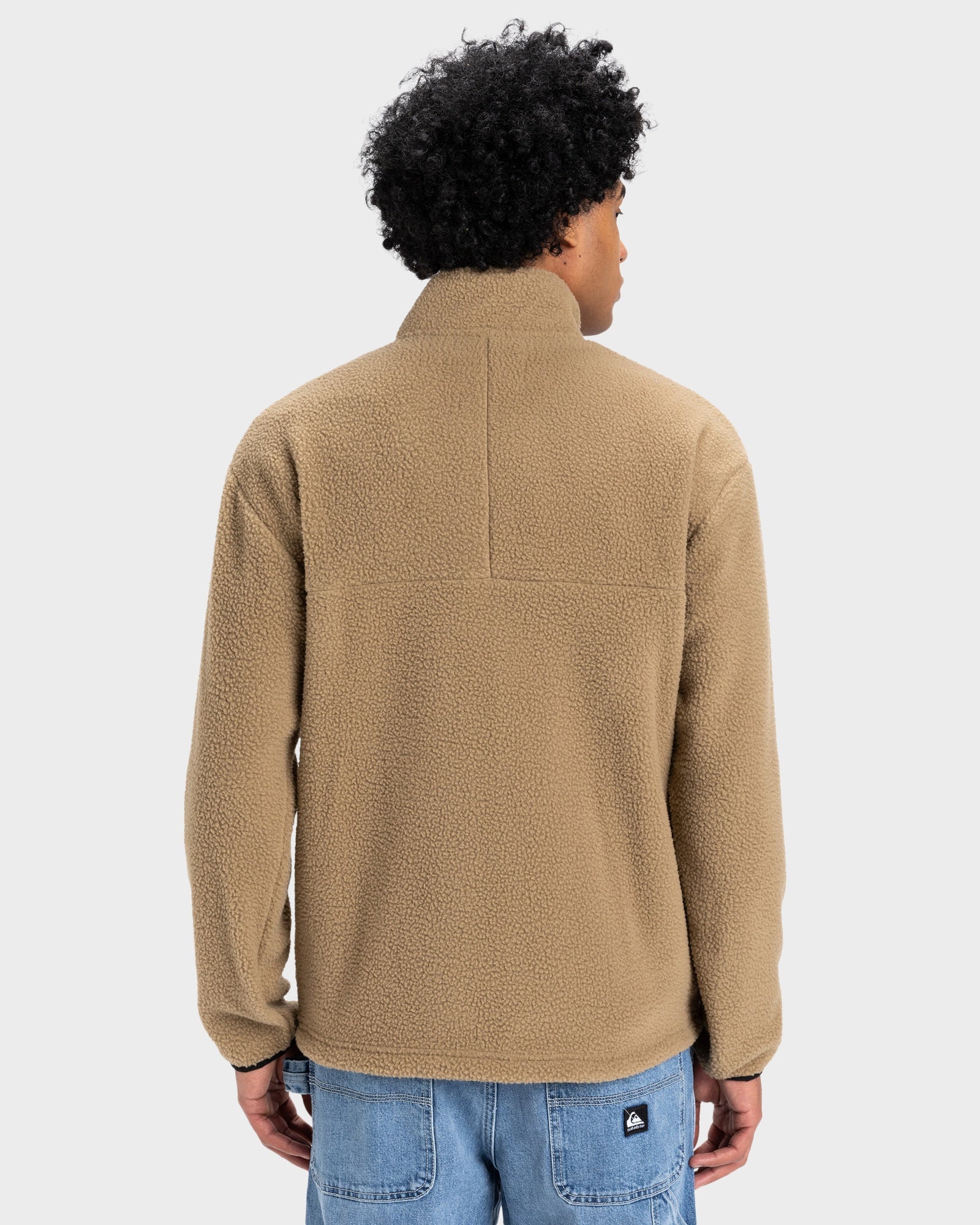 Mens Clean Coast Full Zip Crew Neck – Lead Gray – Quiksilver AU