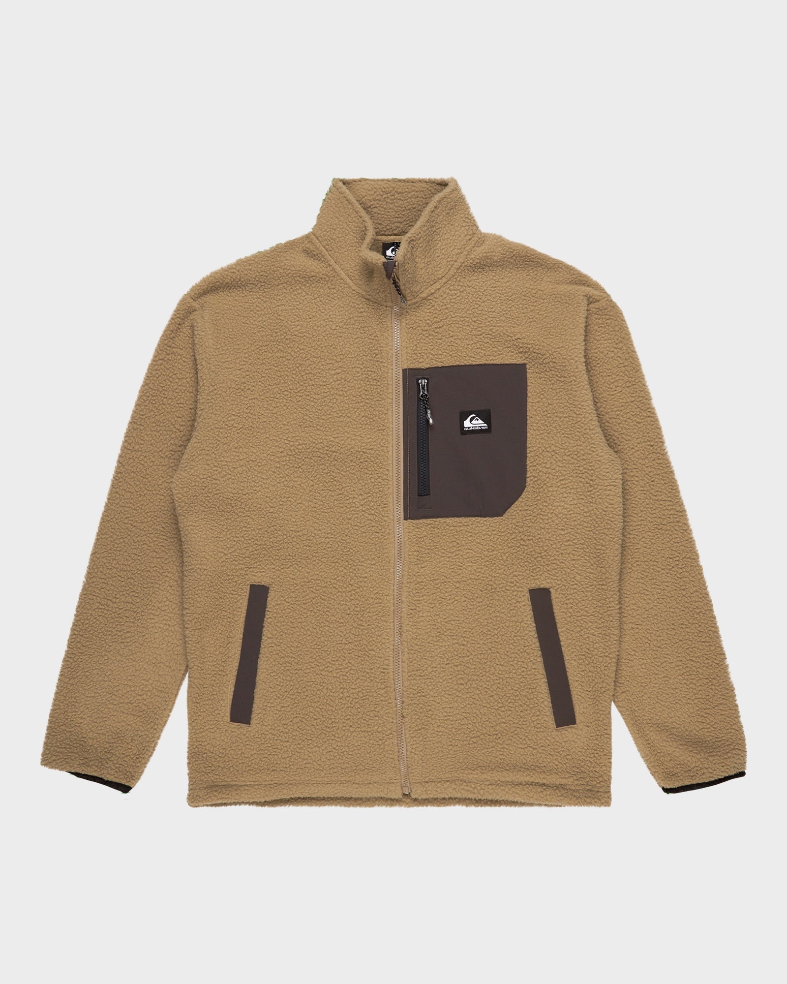 Mens Clean Coast Full Zip Crew Neck – Lead Gray – Quiksilver AU