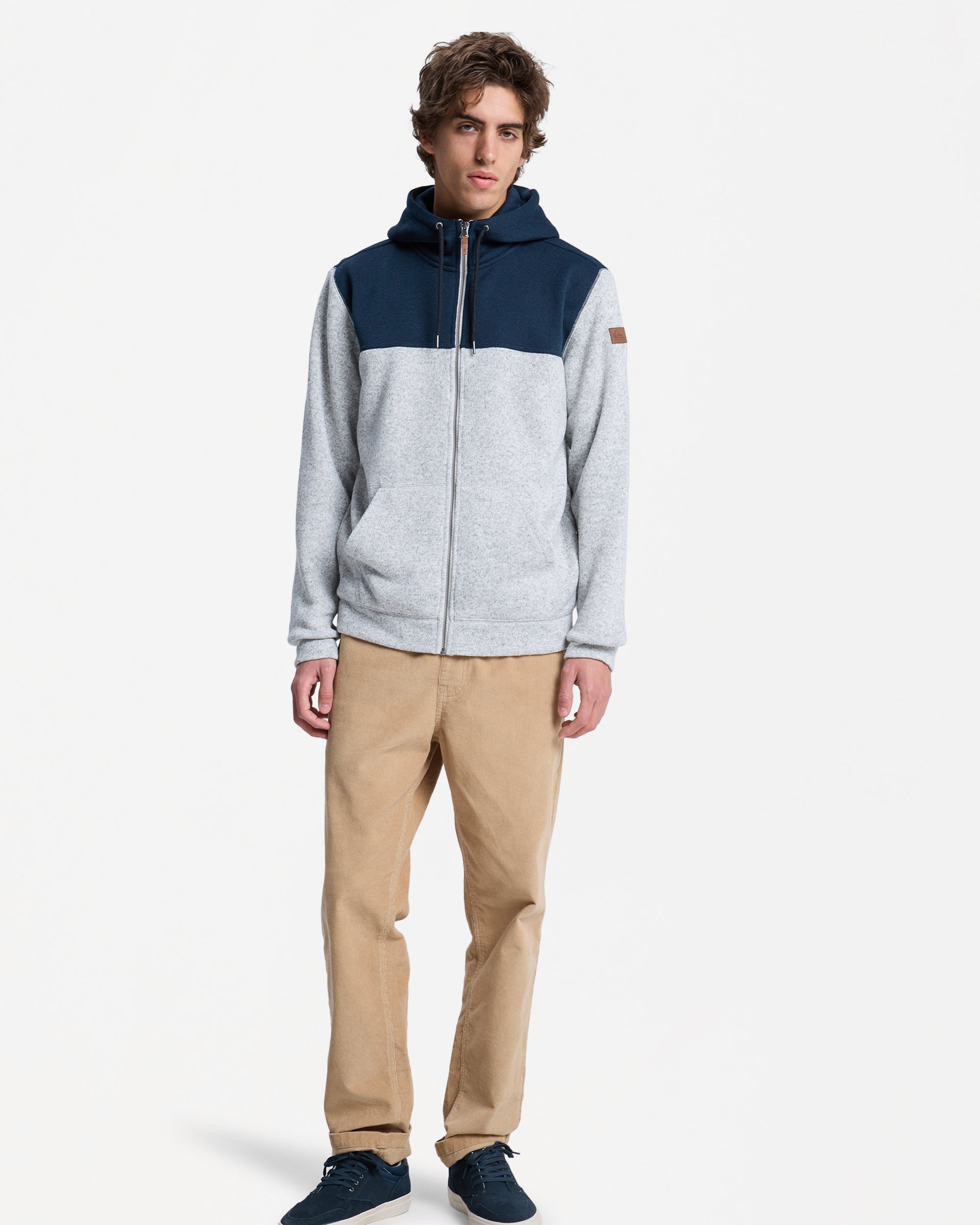 Mens Keller Block Zip Up Hoodie