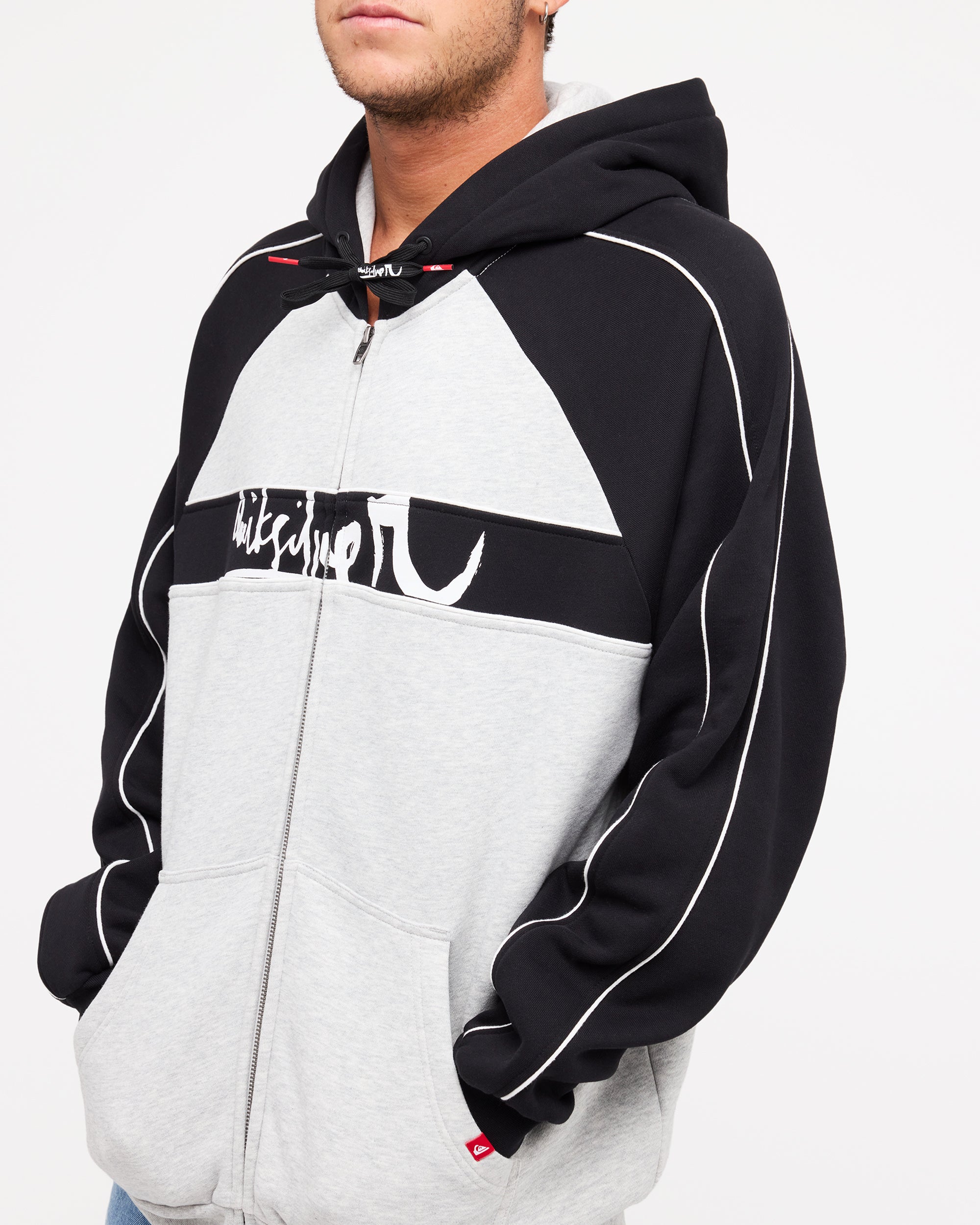 SWITCH ZIP JACKET M ブラック/グレー/ホワイト Mens YG Operator Zip Up Hoodie – Light Grey Heather – Quiksilver AU