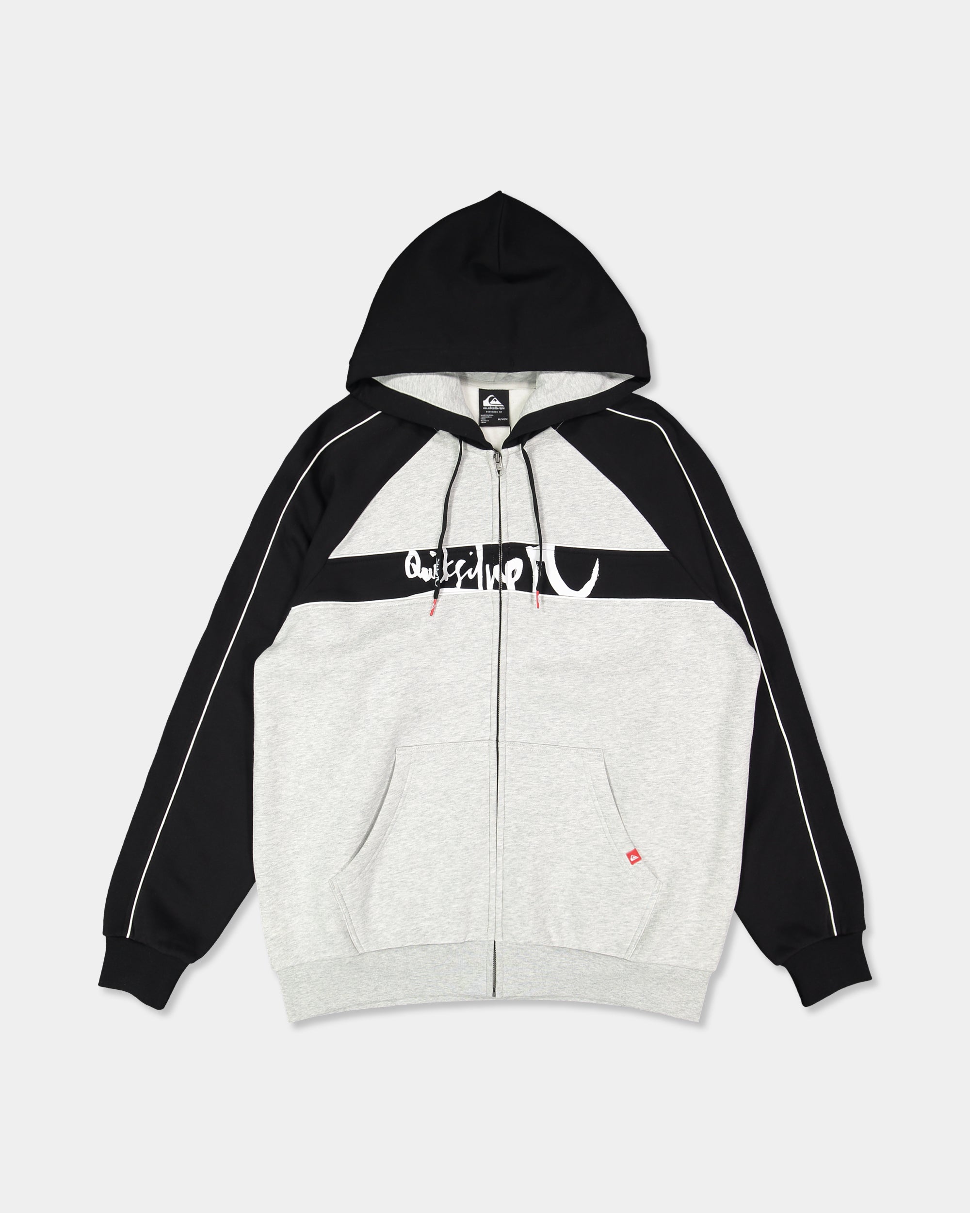 Mens YG Operator Zip Up Hoodie – Light Grey Heather – Quiksilver AU