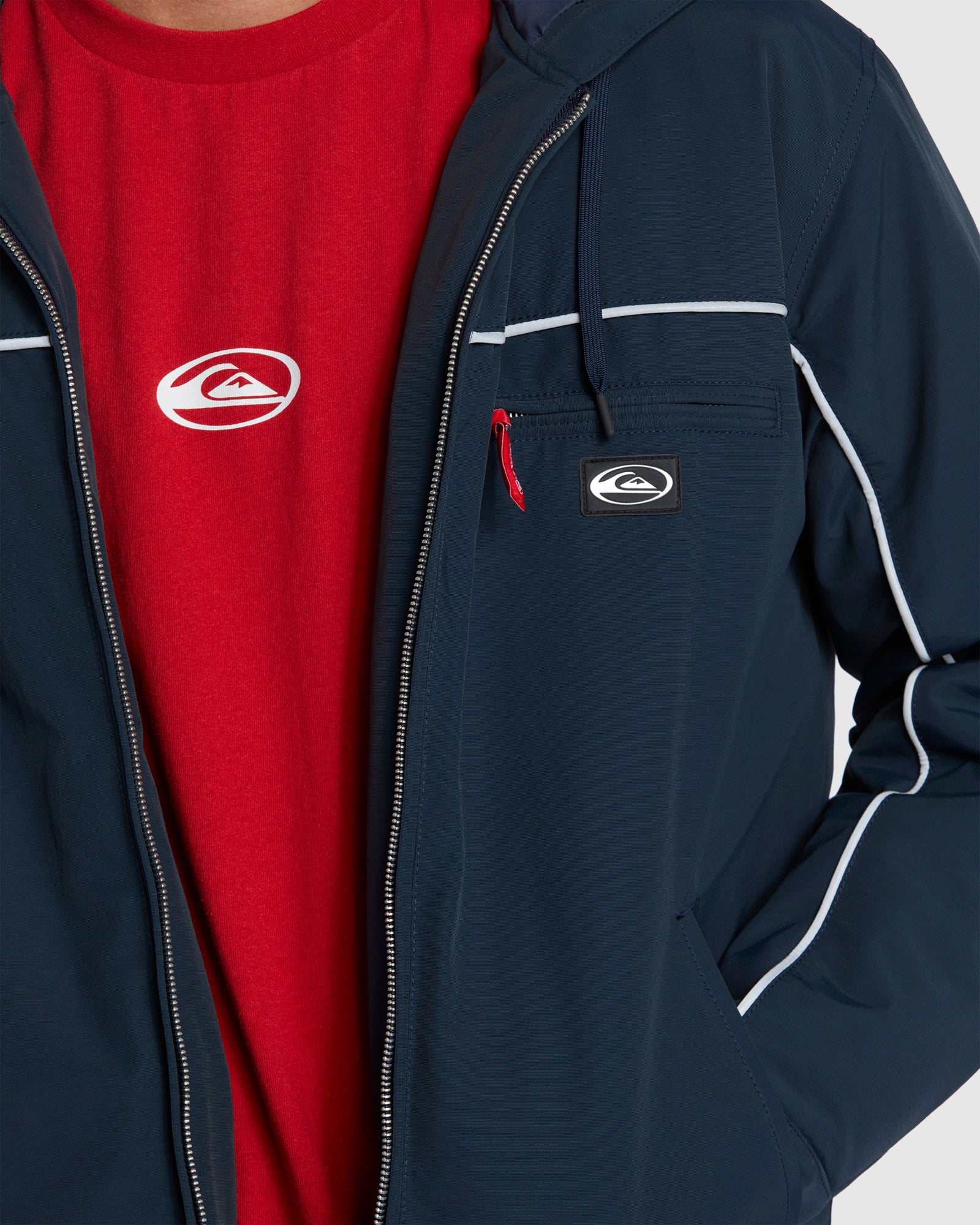 Mens Saturn Hood Waterproof Jacket – Dark Navy – Quiksilver AU