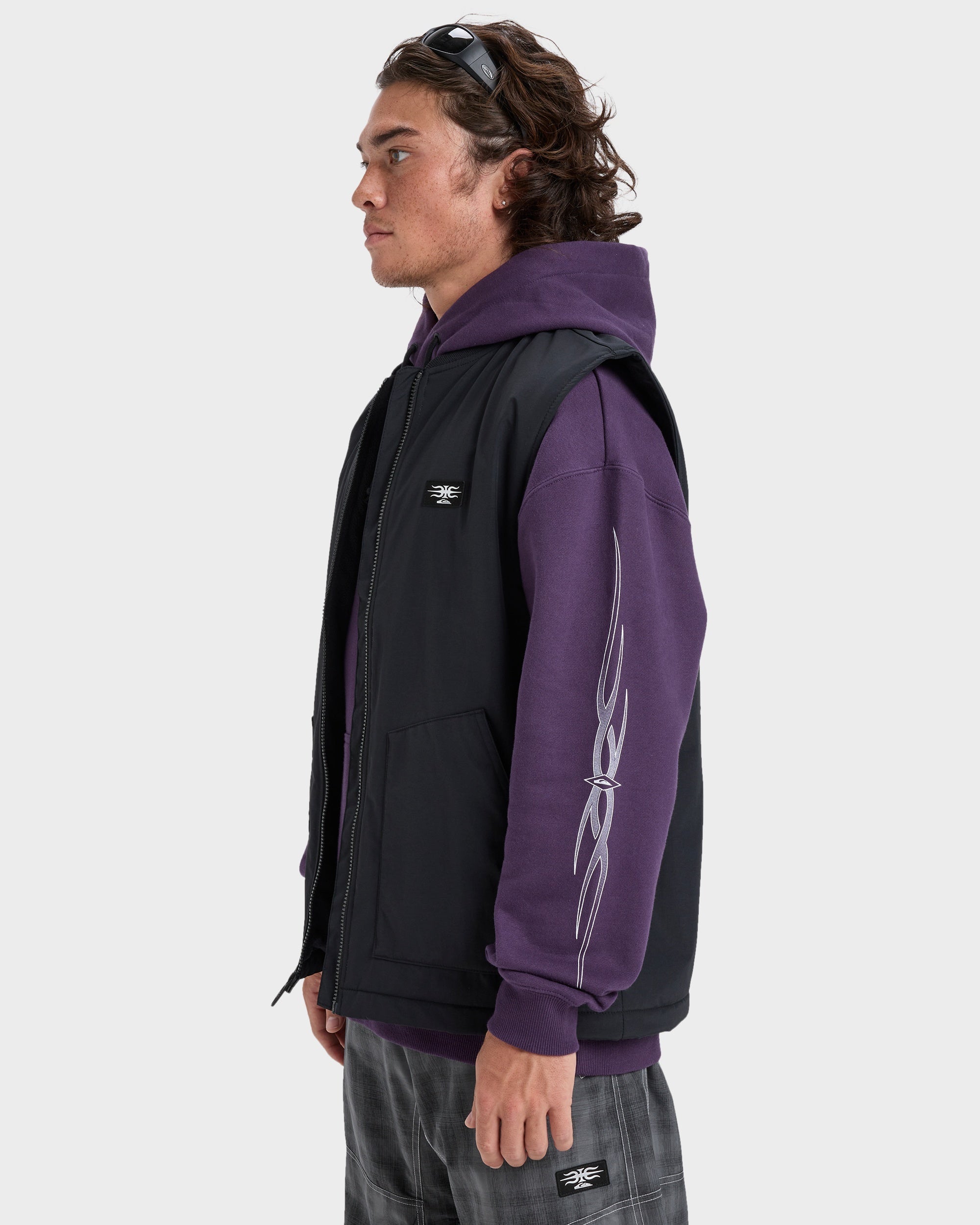 Mens Wasted Gilet Insulated Jacket – True Black – Quiksilver AU