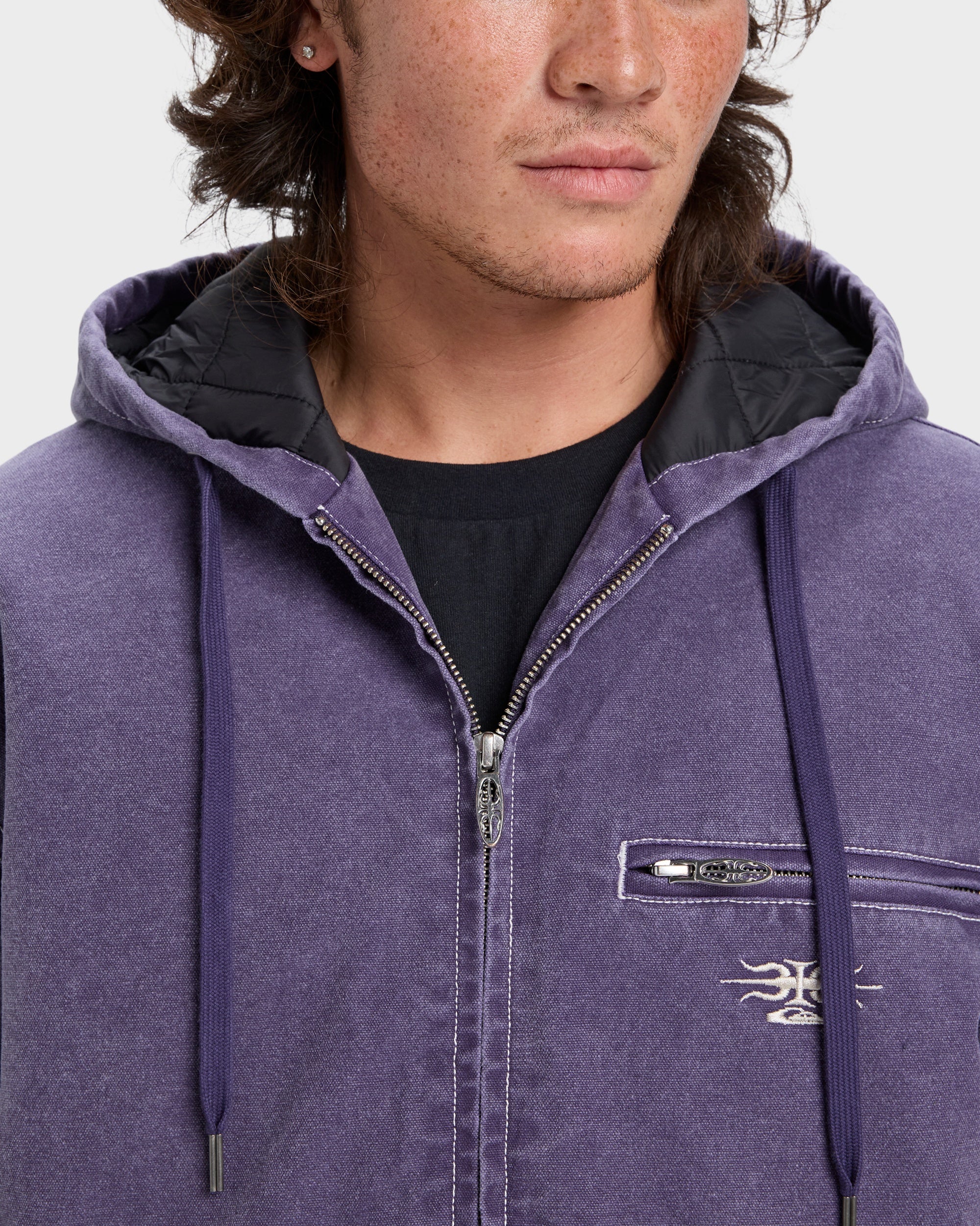Mens Straight Out Zip Up Hoodie