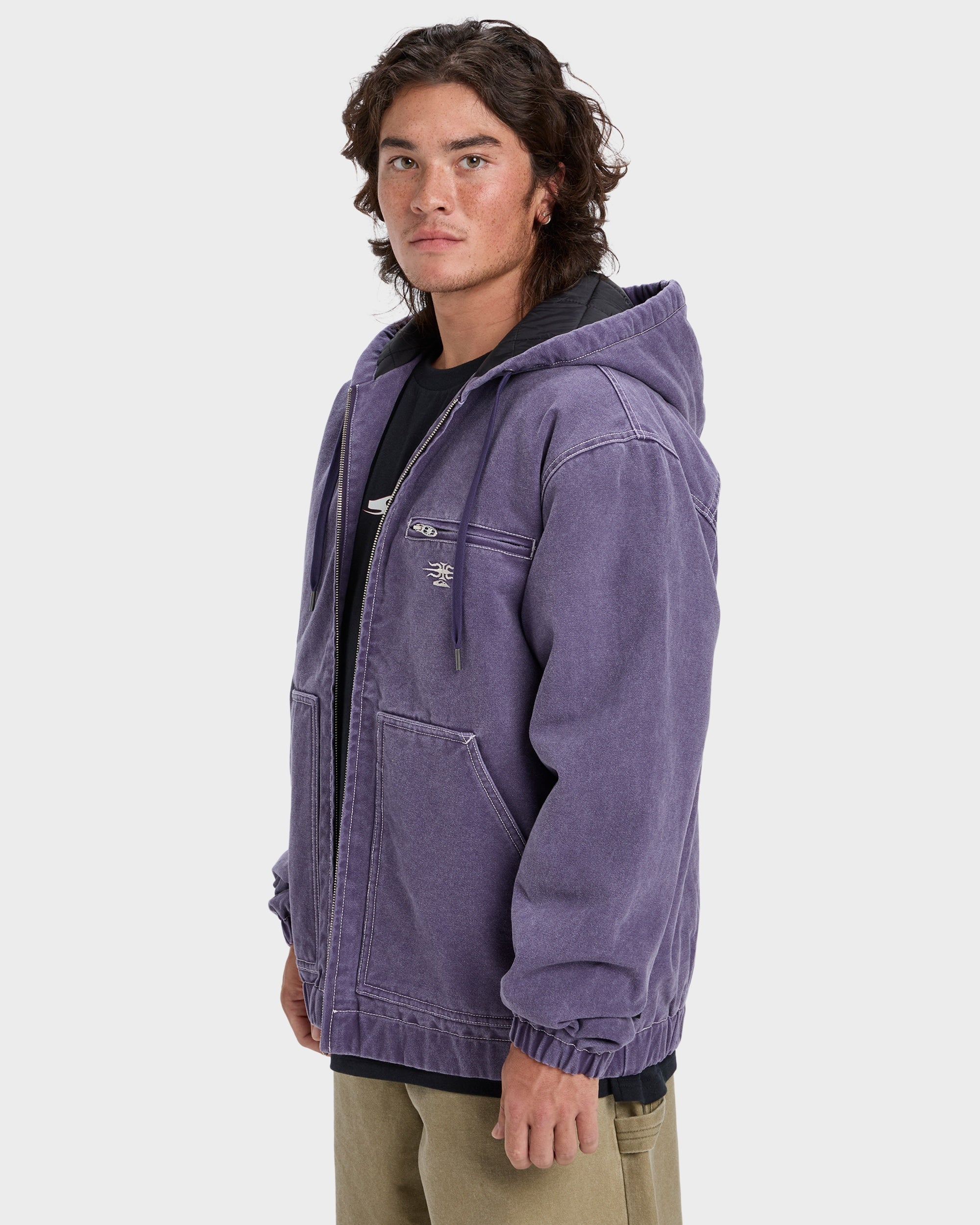 Mens Straight Out Zip Up Hoodie