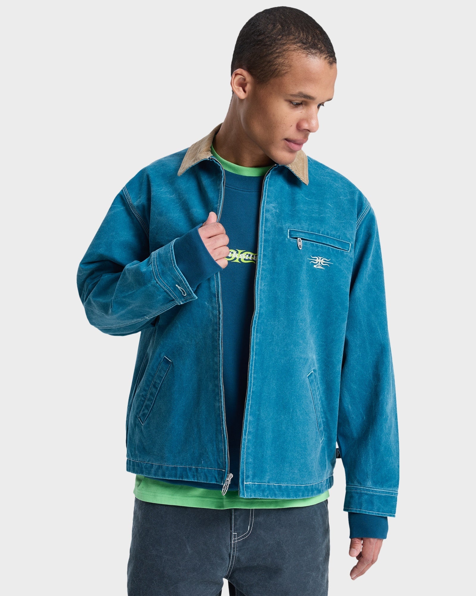 Mens Sharper Pad Unlined Workwear Jacket – Dark Denim – Quiksilver AU