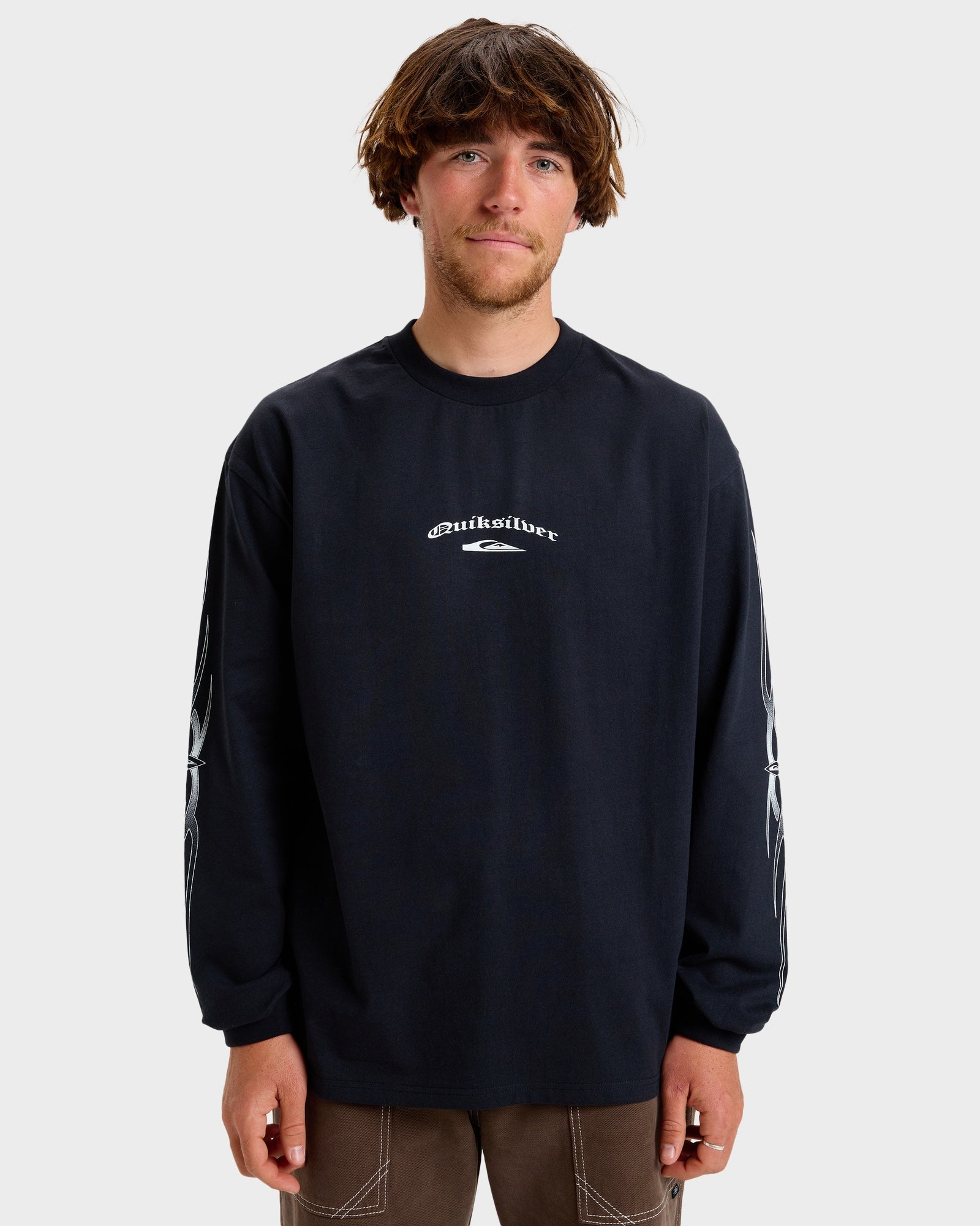 Mens Strech Tribal Long Sleeve T-Shirt – Black – Quiksilver AU