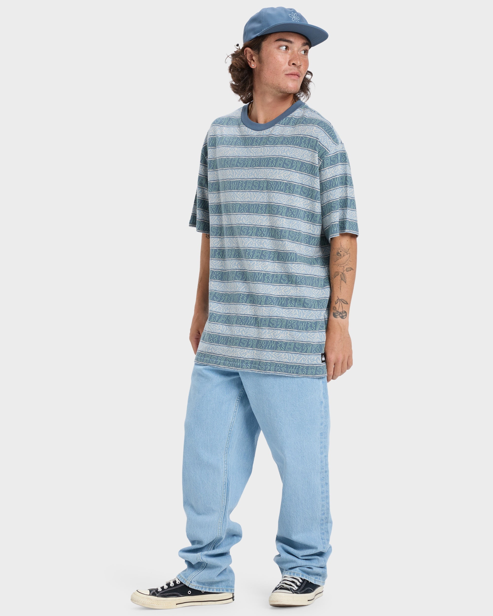 Mens Sassi Jaquard T-Shirt – Ashley Blue Sassi Jacquard Str