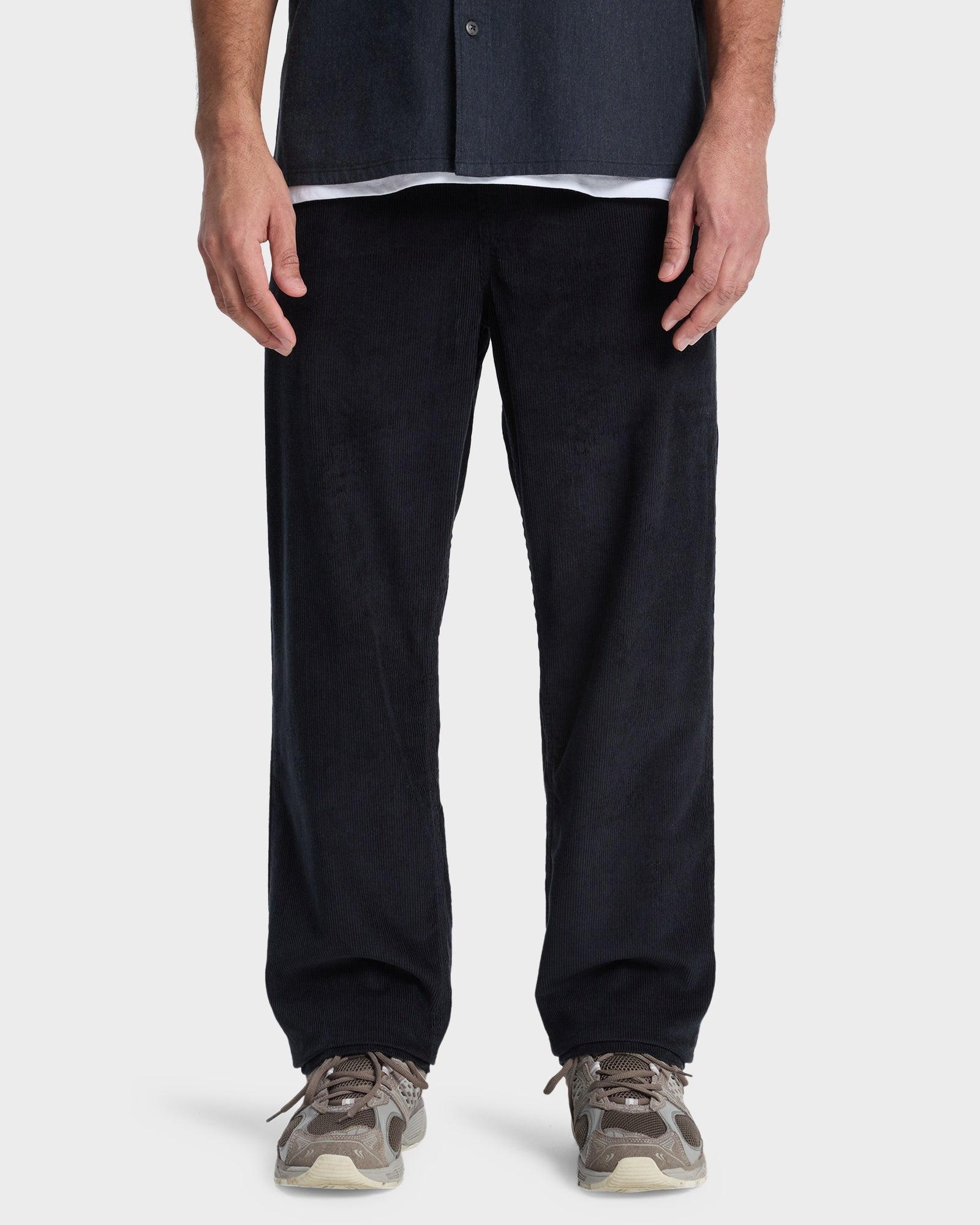 Mens Taxer Cord Pants – Black – Quiksilver AU