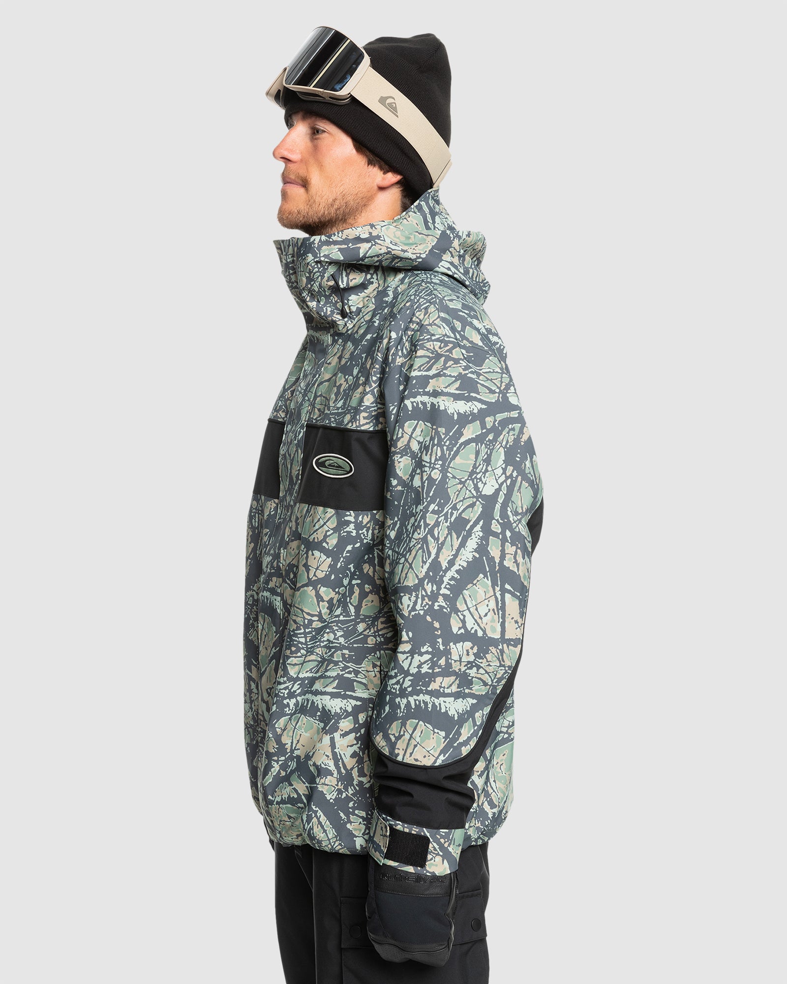 Mens High Altitude 20K Snow Jacket – Woodland Abstract Sea Spray