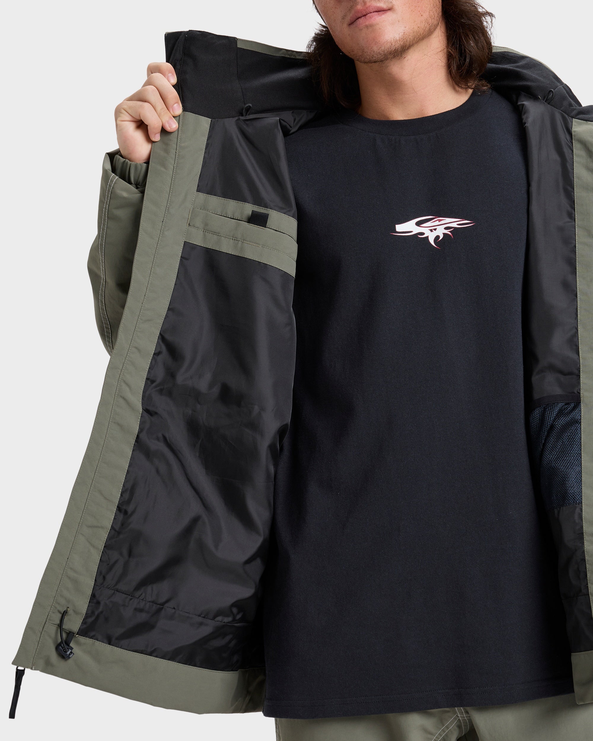 Mens Live Wire Snow Jacket – Dusty Olive – Quiksilver AU