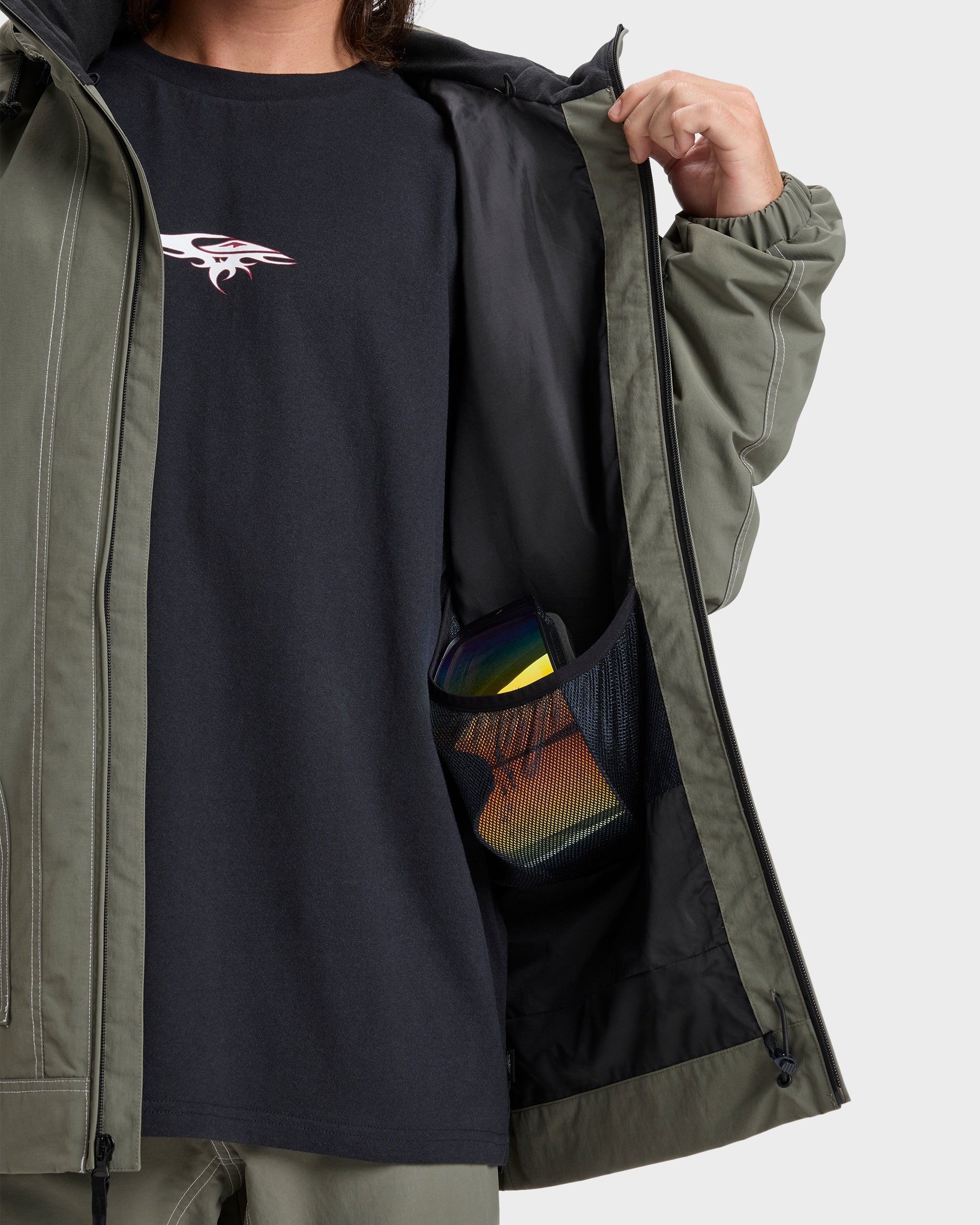Mens Live Wire Snow Jacket – Dusty Olive – Quiksilver AU