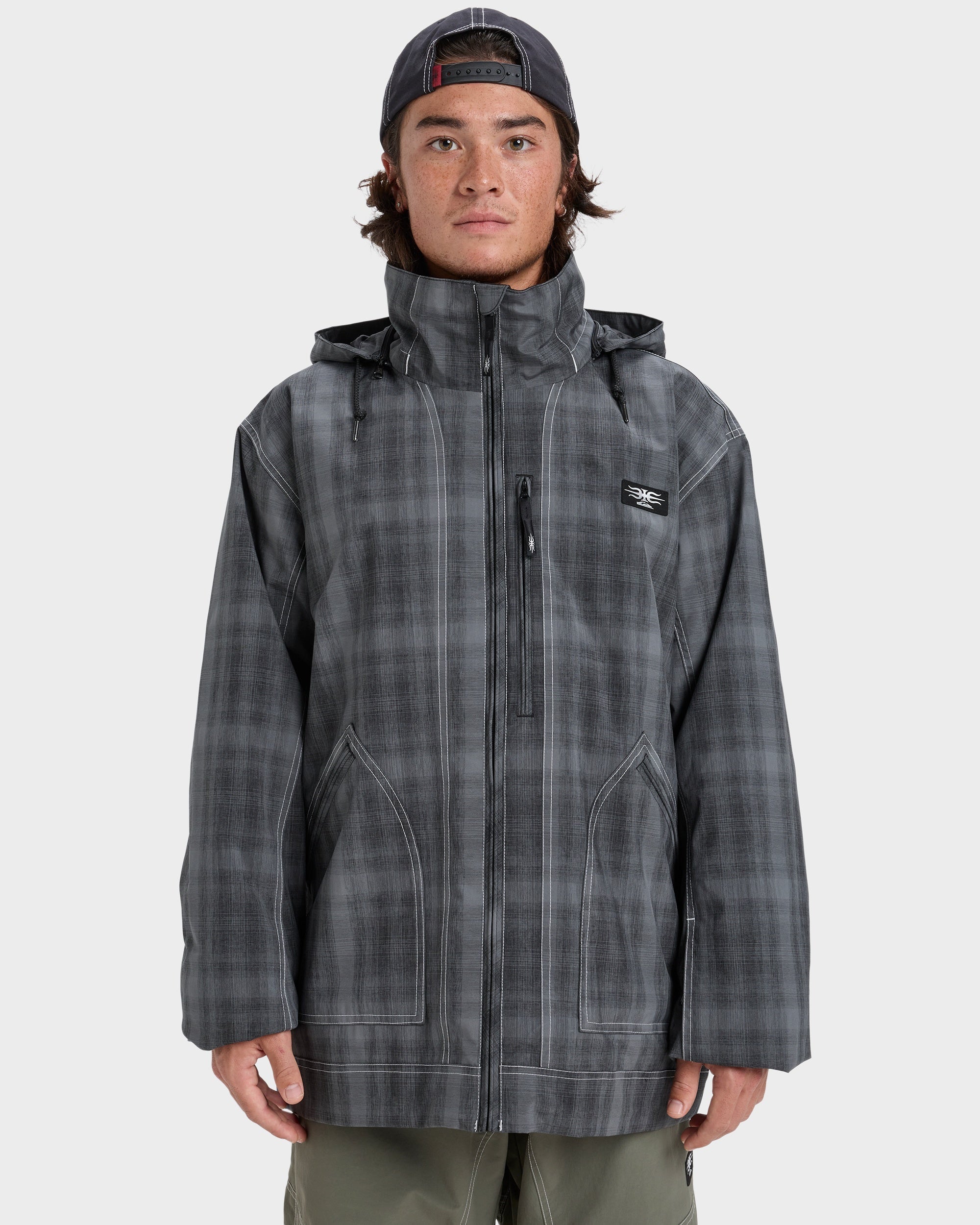 美品　QUIKSILVER スノボウェア LIVE WIRE JK L Mens Live Wire Snow Jacket – Mercury Check True Black – Quiksilver AU