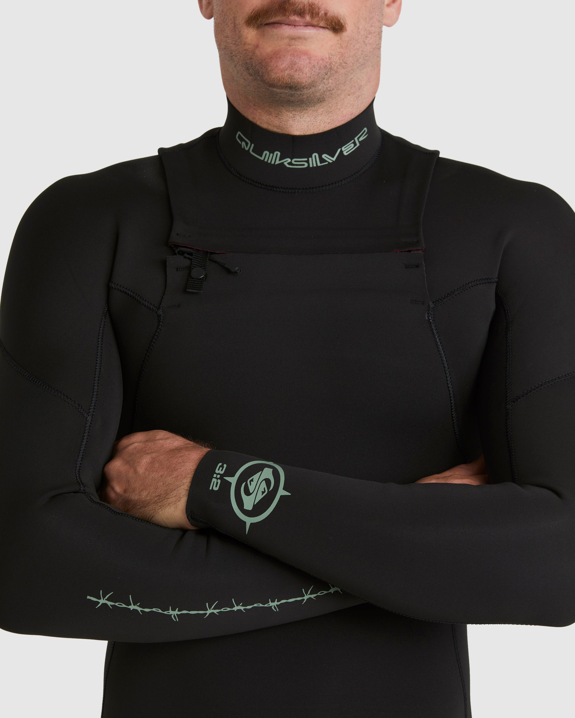Mens 3/2mm Everyday Sessions Chest Zip Wetsuit – Quiksilver