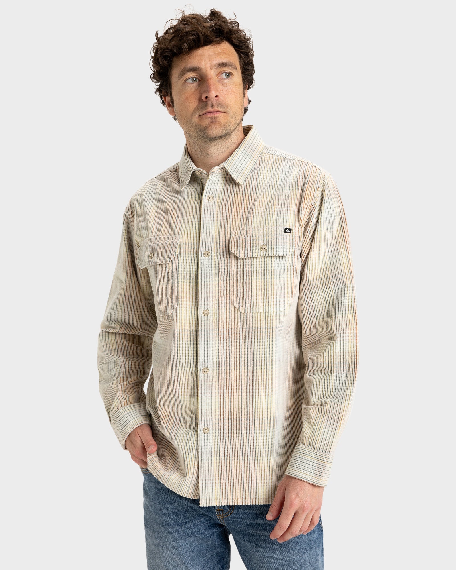 【ベージュ（27）】MARCO WOOL LS SHIRT Men's York Country Check Shirt - BEIGE | Oxford Blue