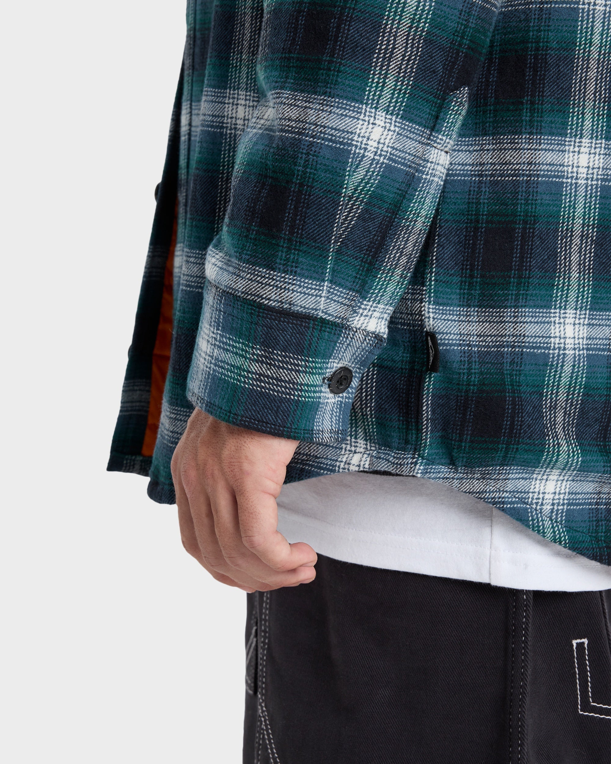 Mens Shadow Check Long Sleeve Shirt
